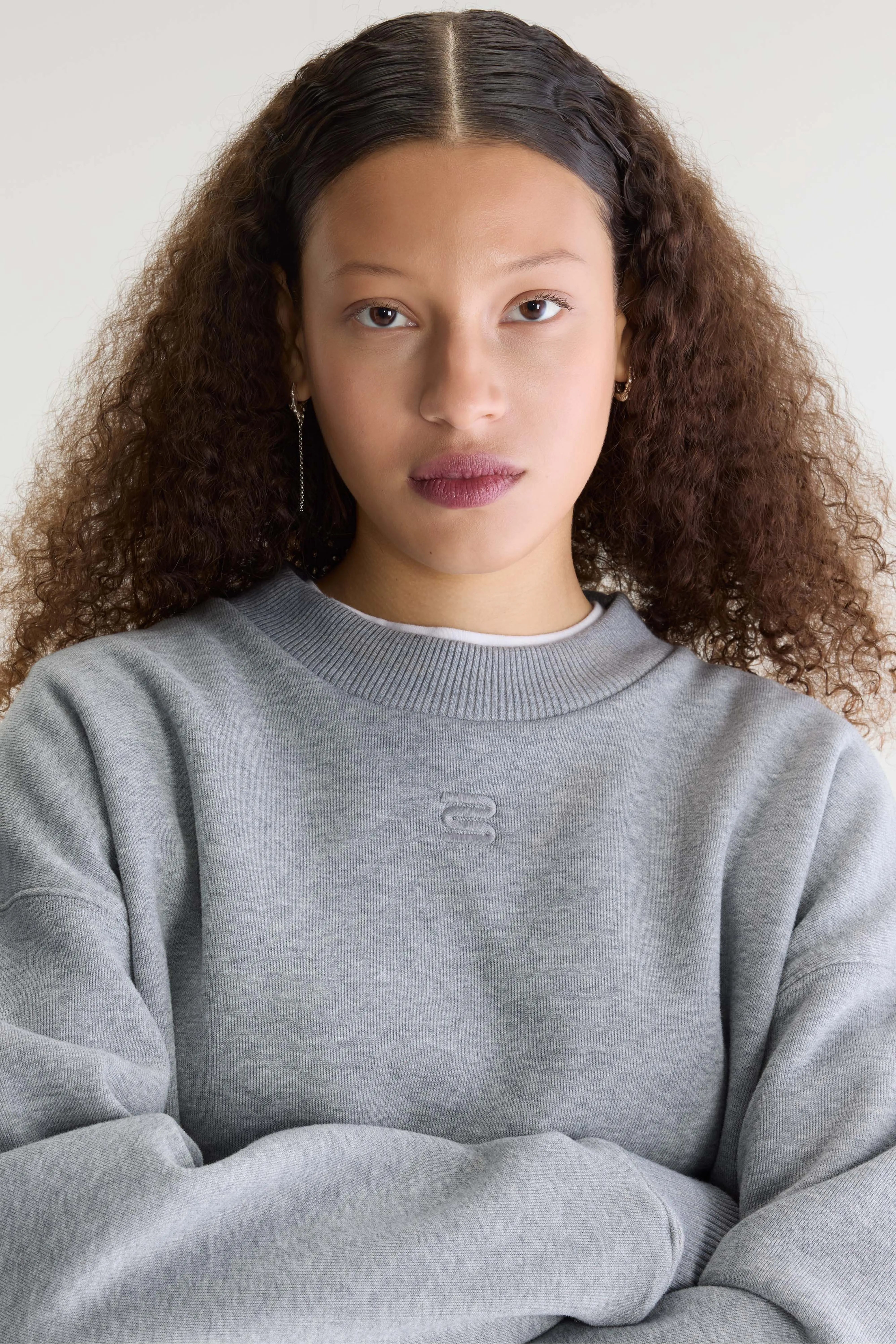 Sweatshirt col rond Temi (262 / W / H. GREY)