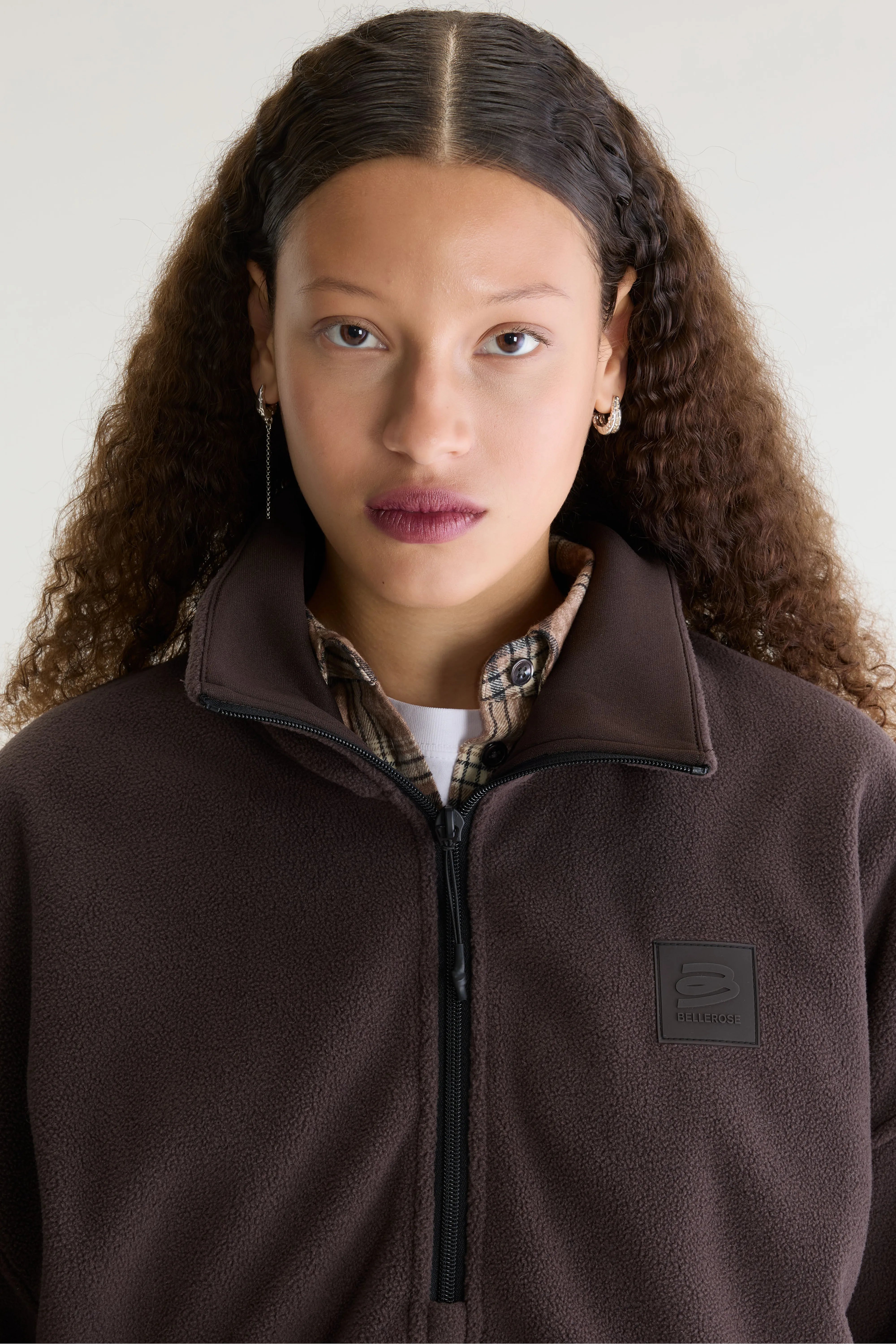 Josie half-zip sweatshirt (262 / W / DARK ROAST)
