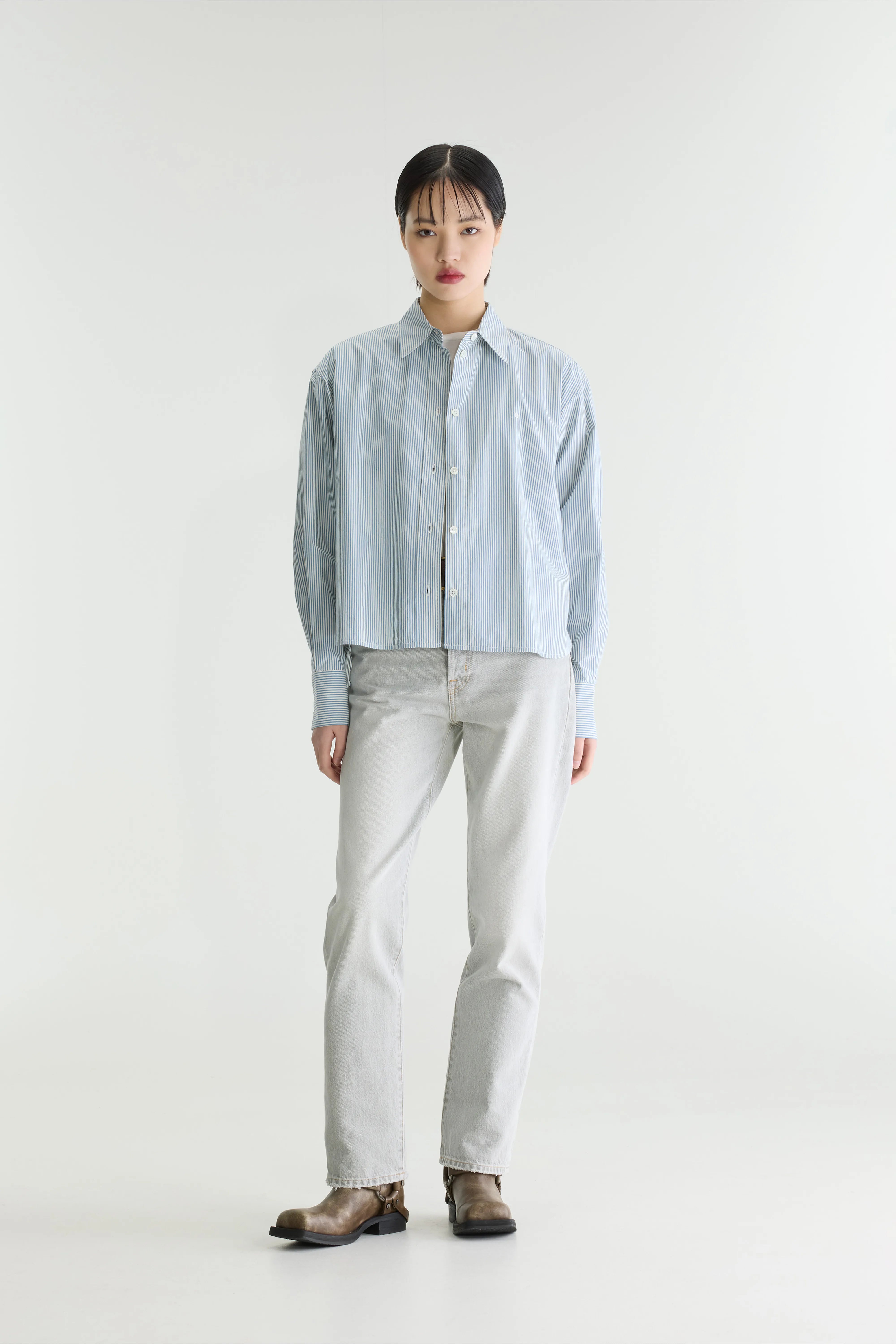 Chemise rayée en popeline Jullia (262 / W / STRIPE A)