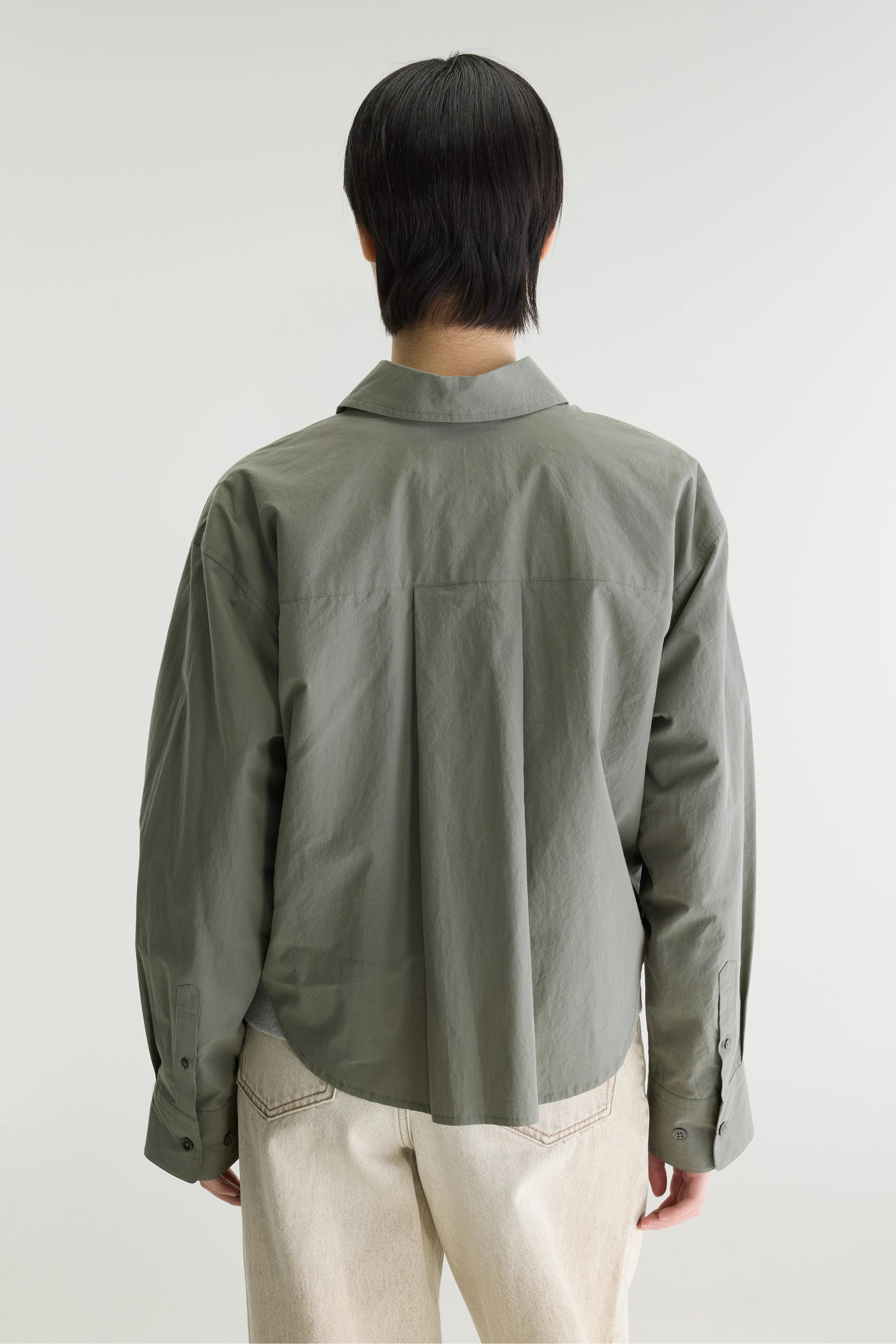 Johan popeline hemd (262 / W / OXYD GREY)
