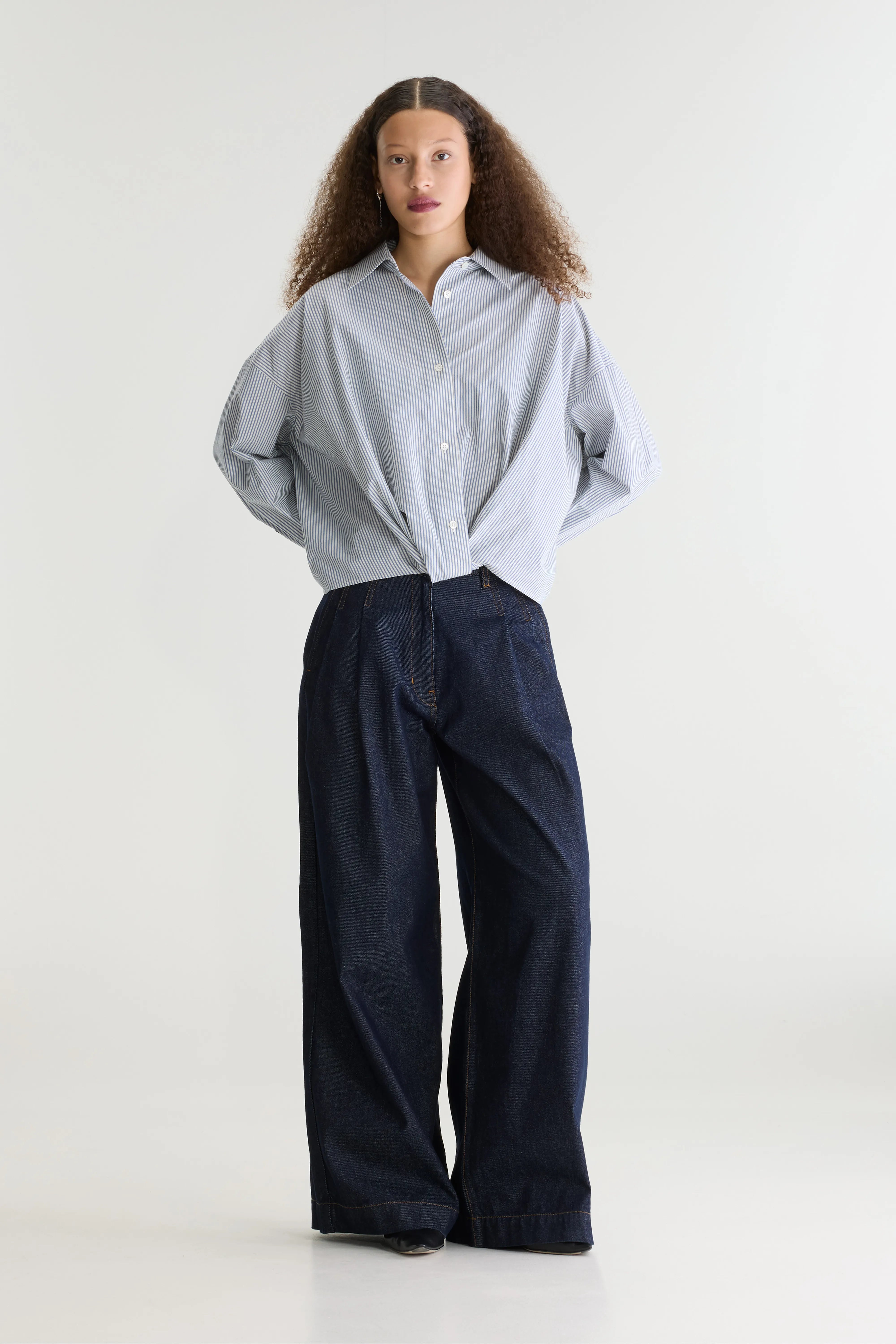 Chemise en popeline rayée Tonny (262 / W / STRIPE A)