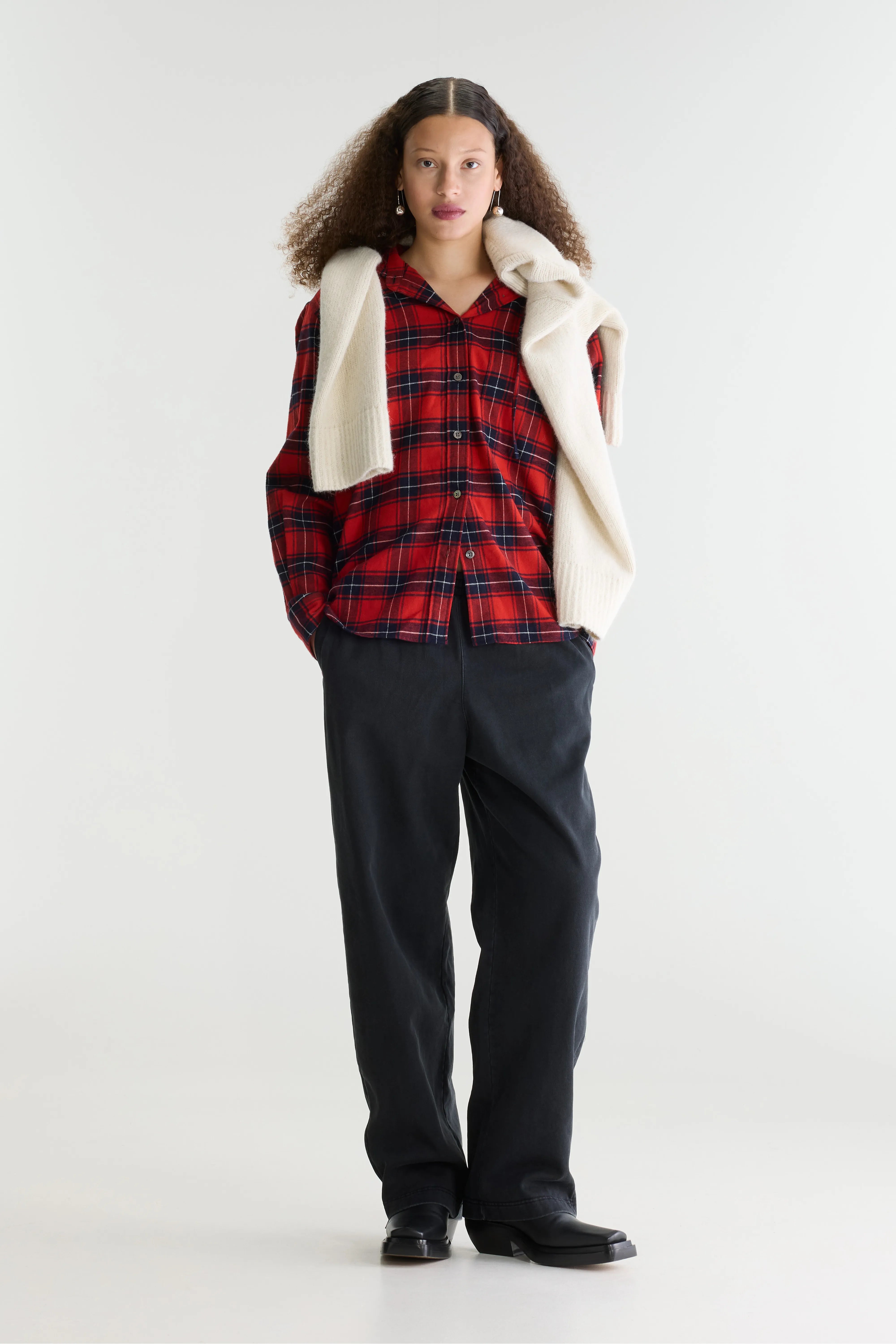 Jangle geruit hemd met capuchon (262 / W / CHECK B)