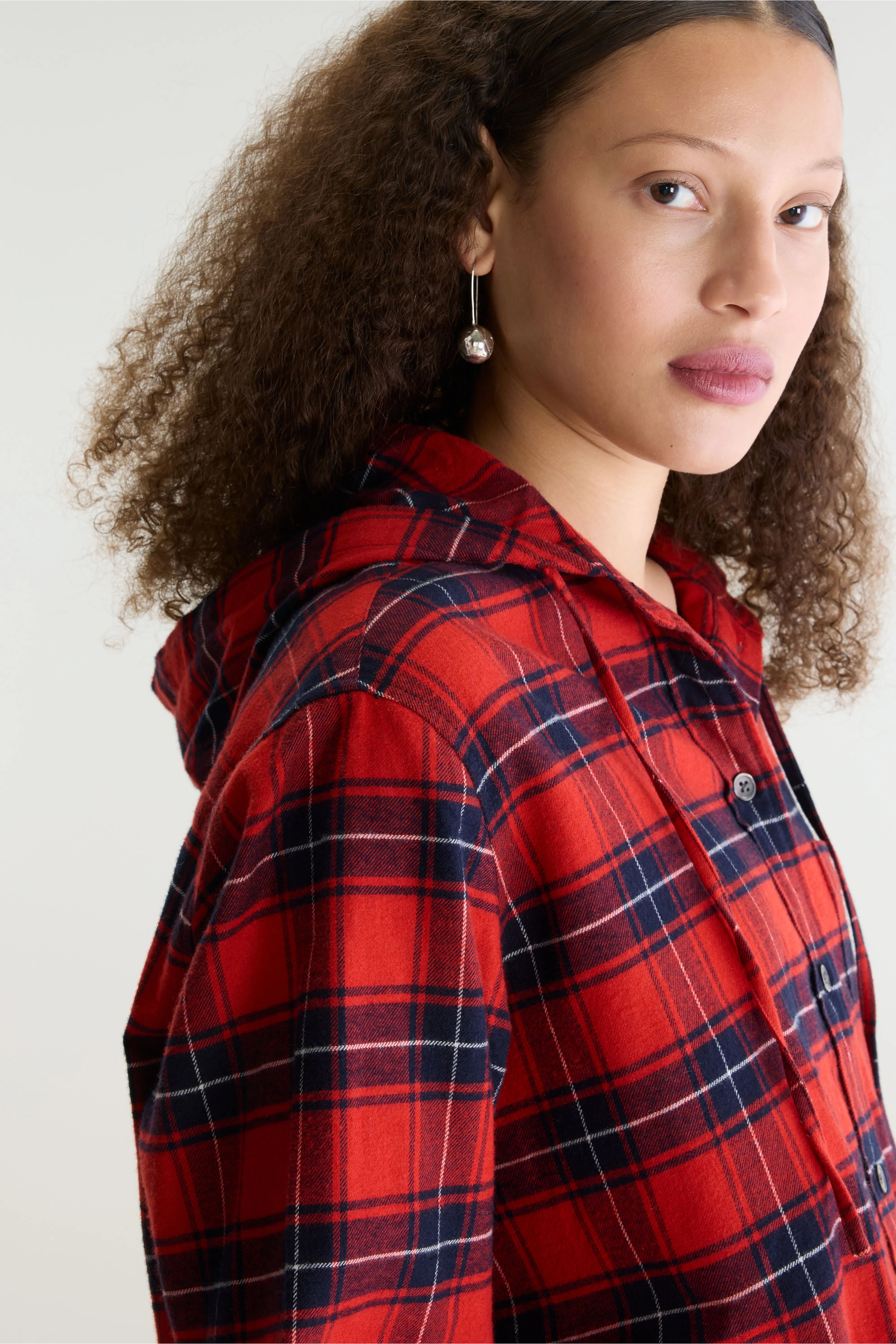 Jangle geruit hemd met capuchon (262 / W / CHECK B)