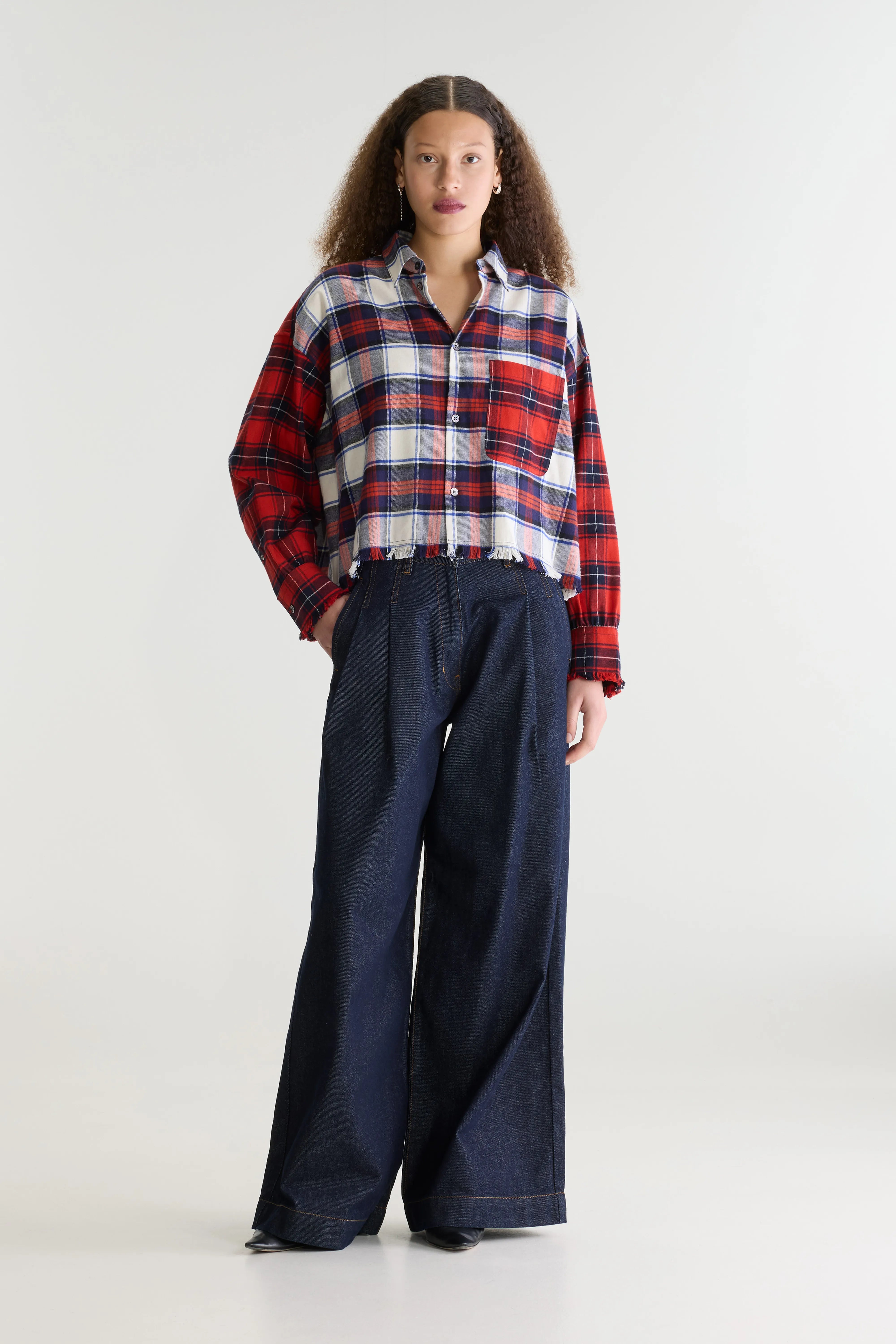 Jonnie cropped geruit hemd (262 / W / CHECK A)