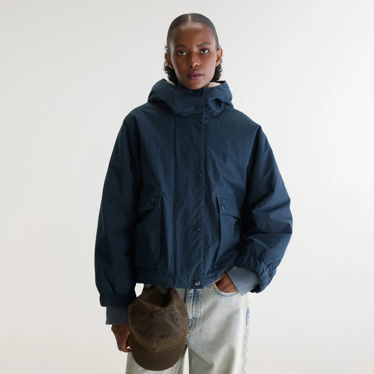 Navy blue hooded jacket - Women | Bellerose