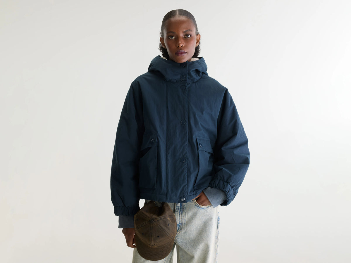 Navy blue hooded jacket - Women | Bellerose