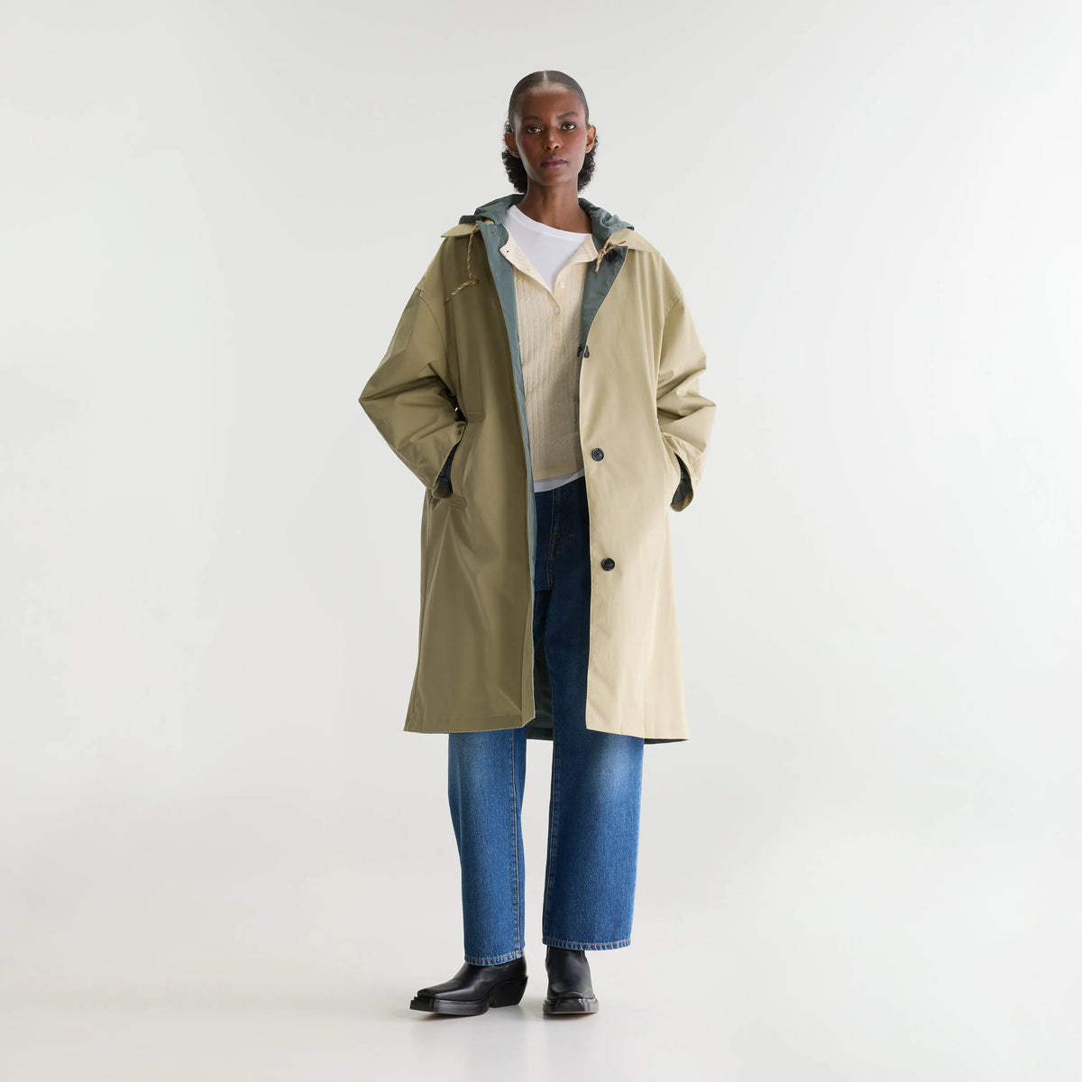 Beige cotton hearty trench coat - Women | Bellerose