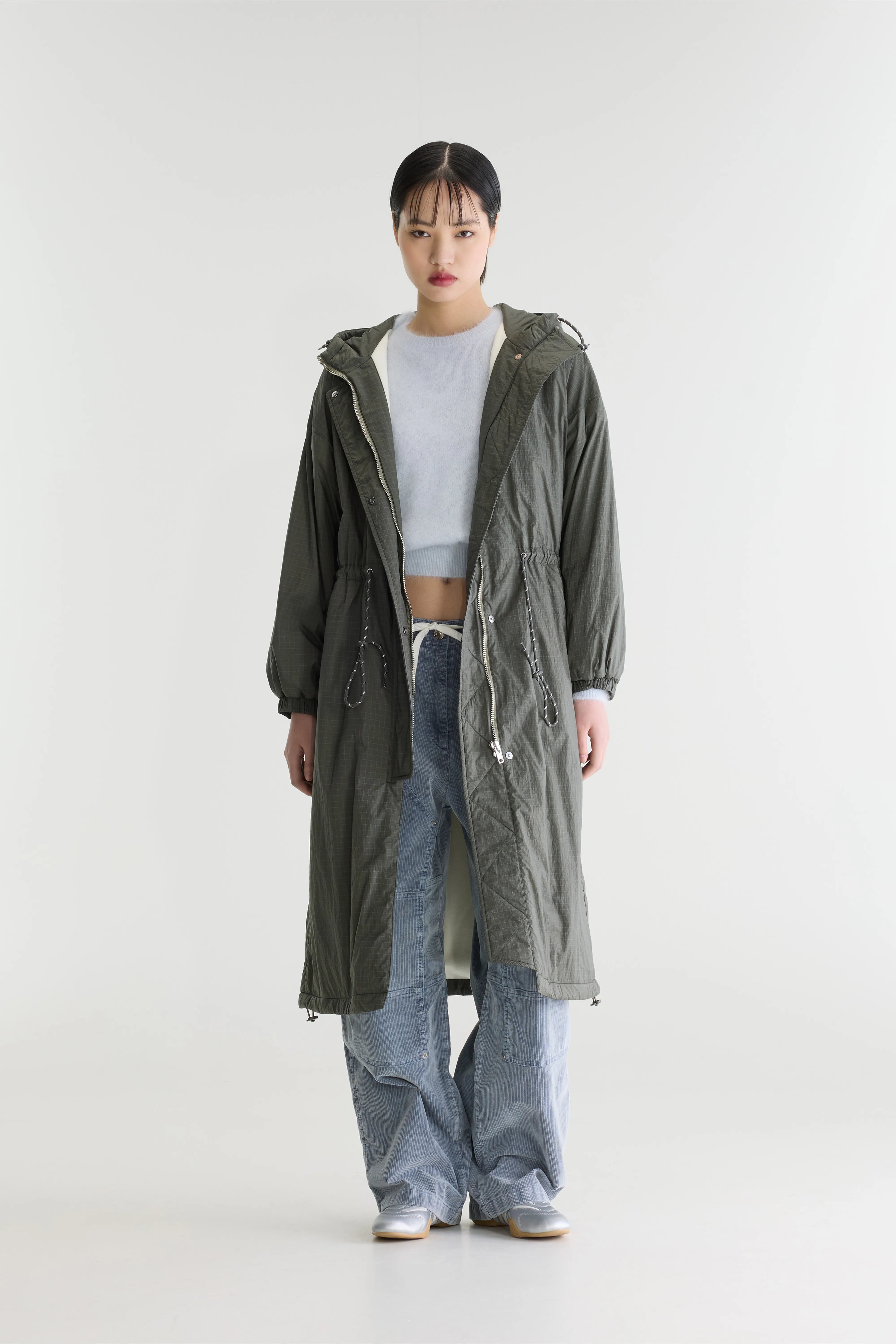 Manteau À Capuche Heleny - Metal green Pour Femme | Bellerose