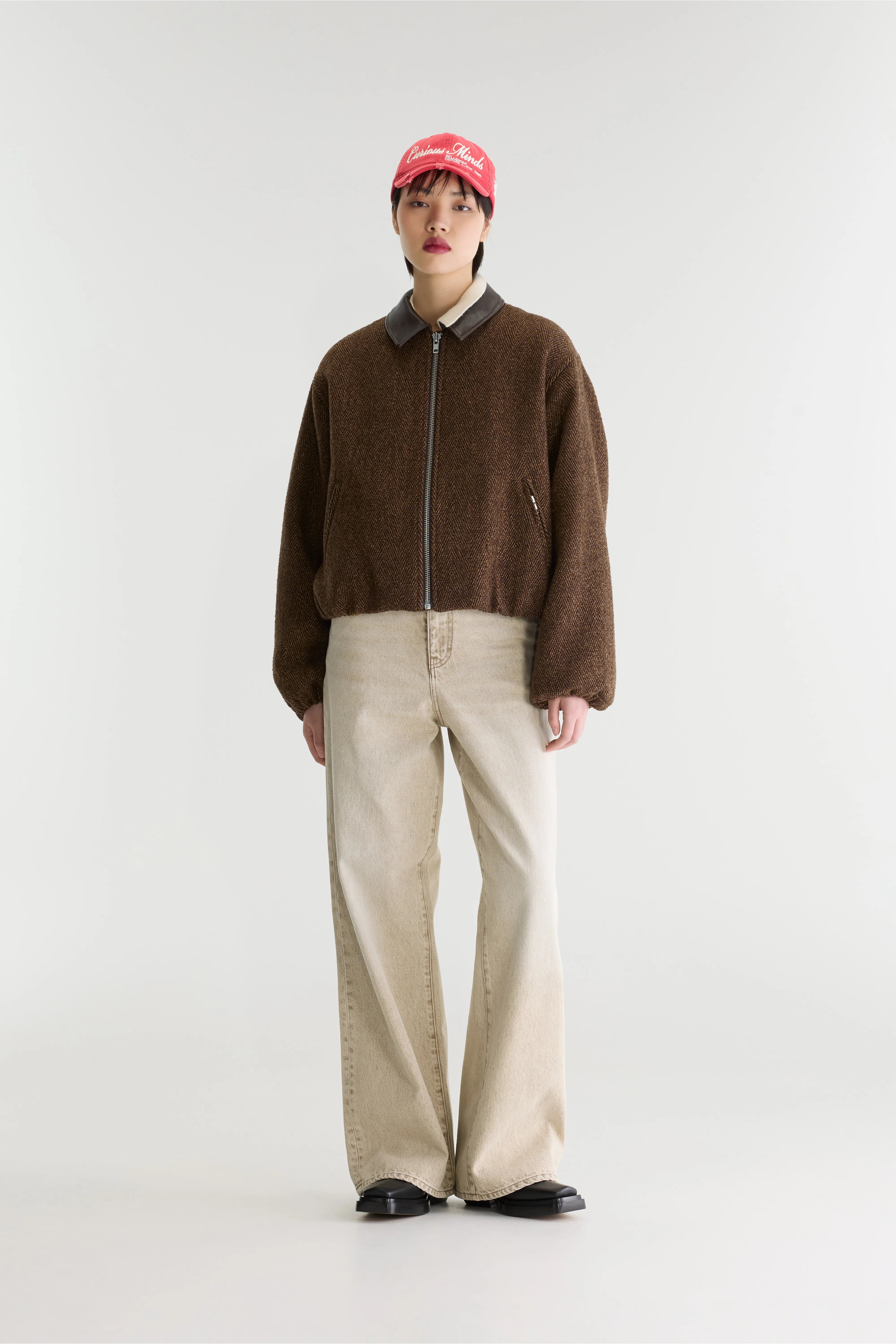 Justine Bomber Jacket - Dark roast / Coffee For Women | Bellerose