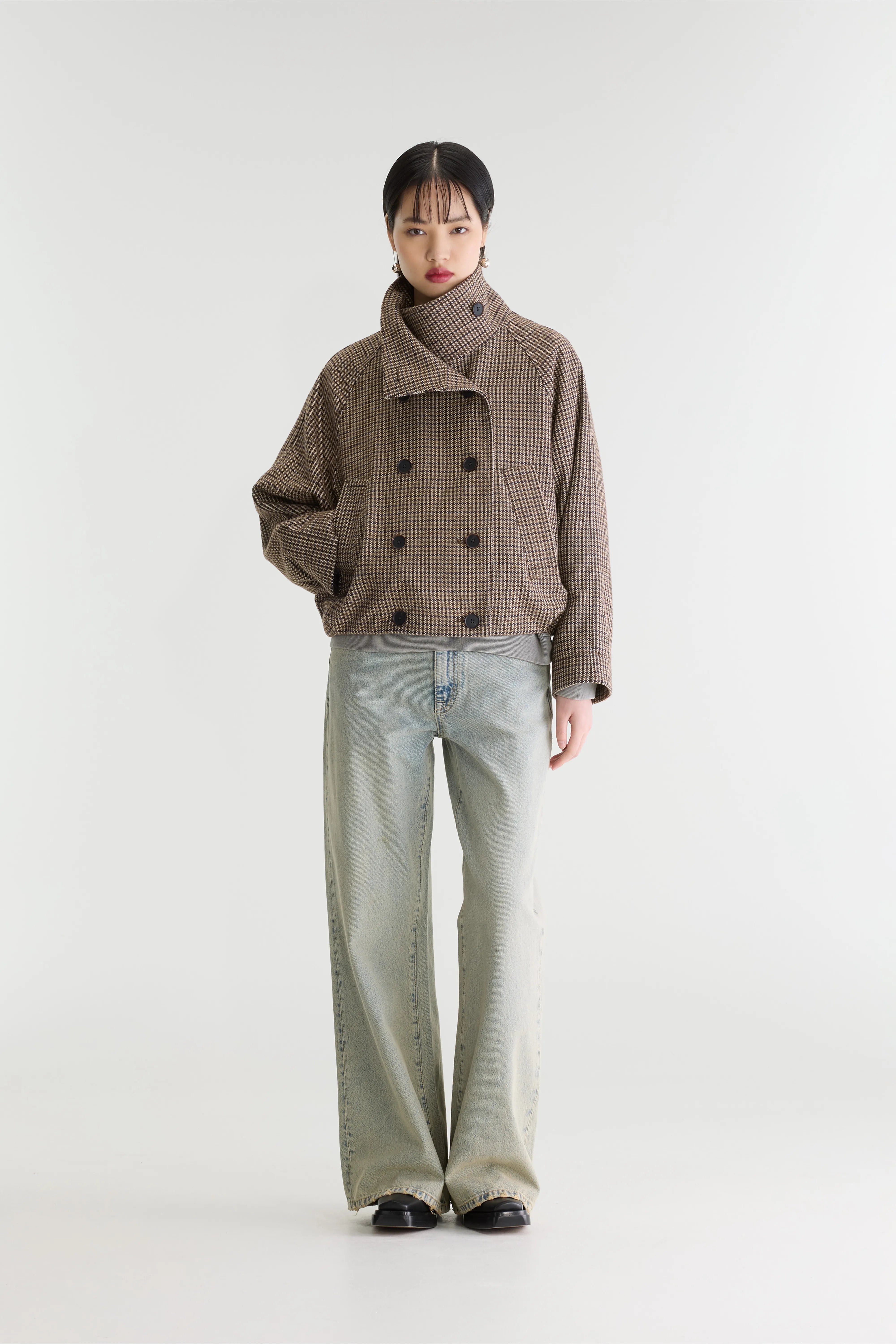 Jackal Geruit Jas - Dark roast / Fire / Natural Voor Dames | Bellerose