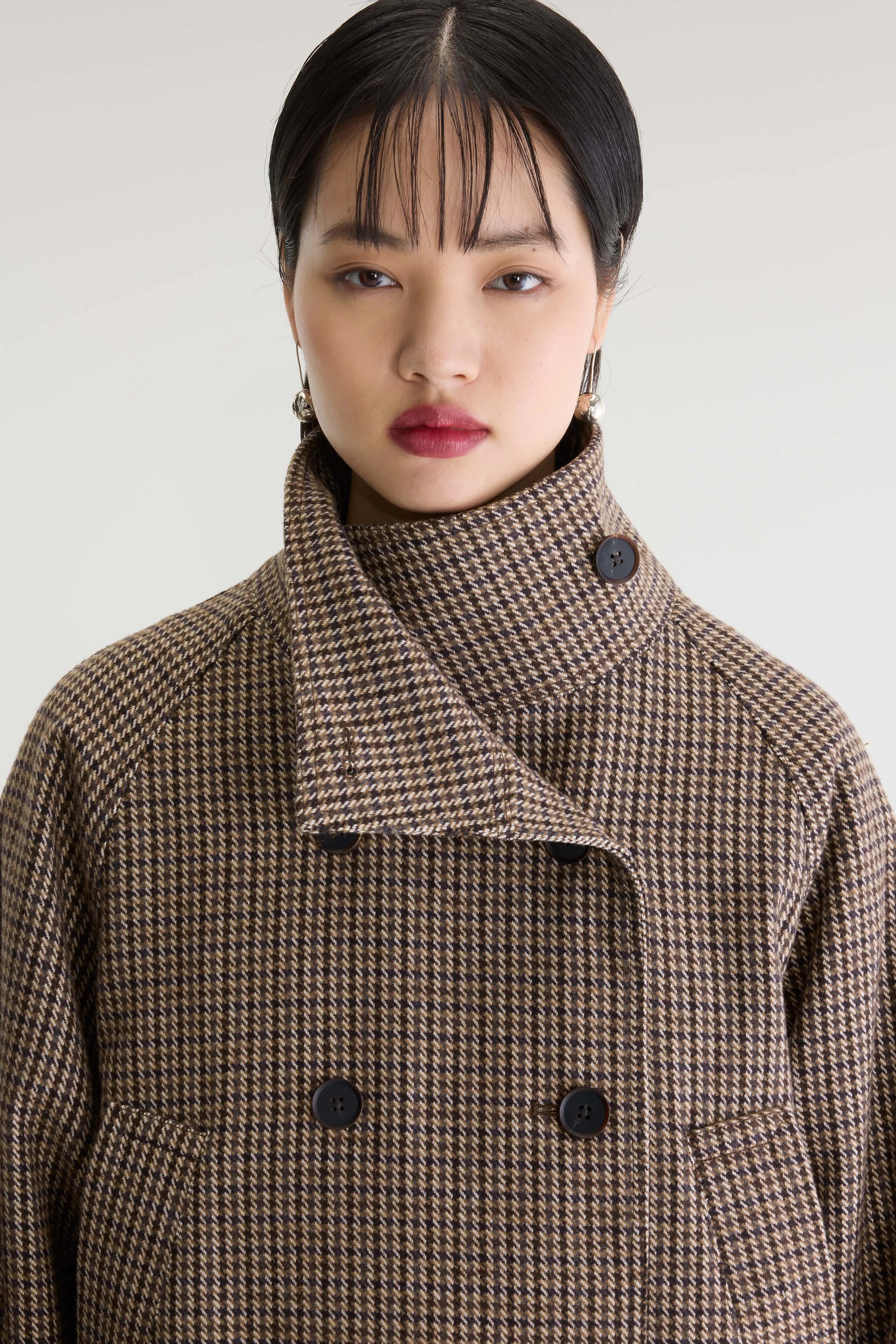 Jackal Geruit Jas - Dark roast / Fire / Natural Voor Dames | Bellerose