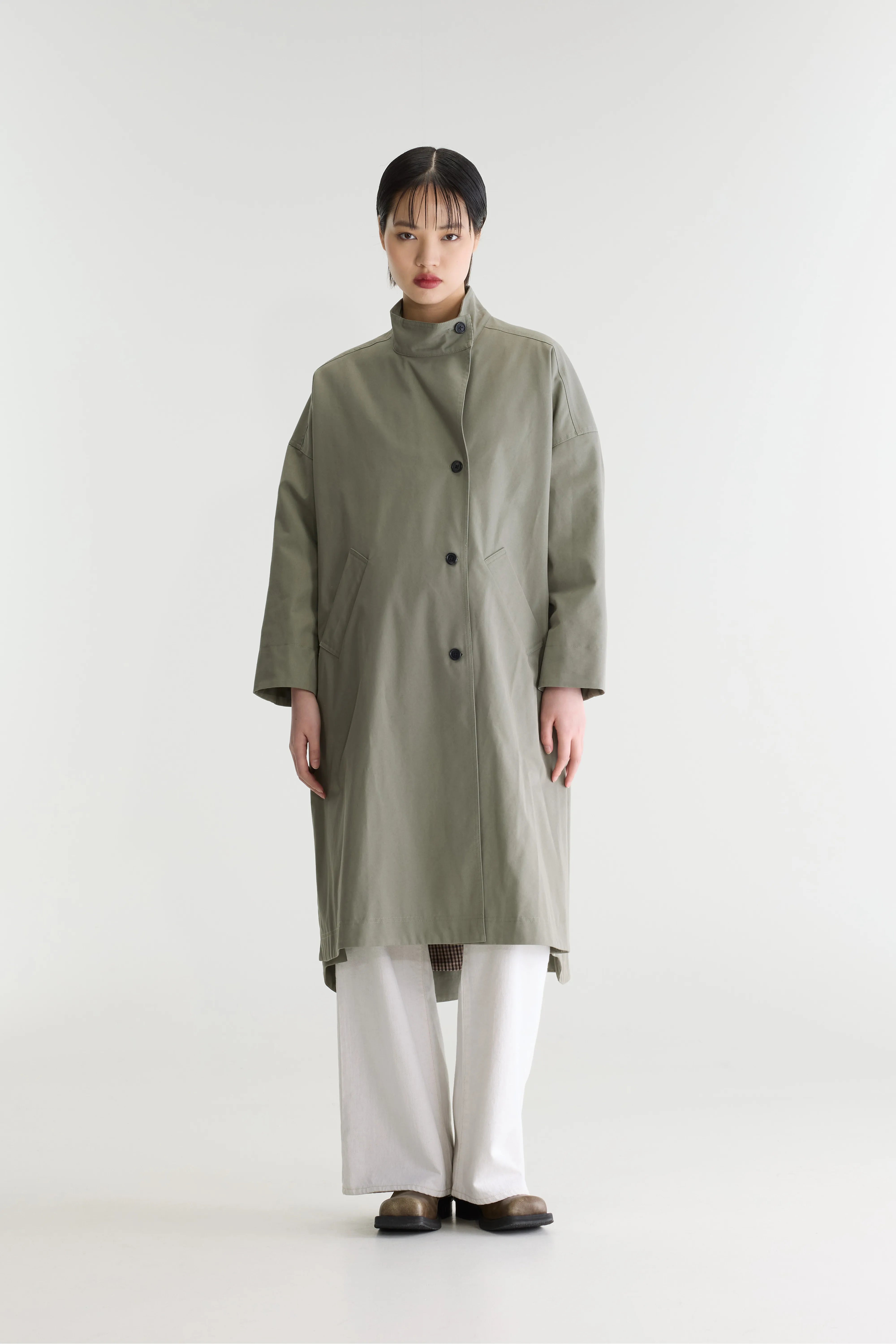 Juttac Trench Coat - Metal green For Women | Bellerose
