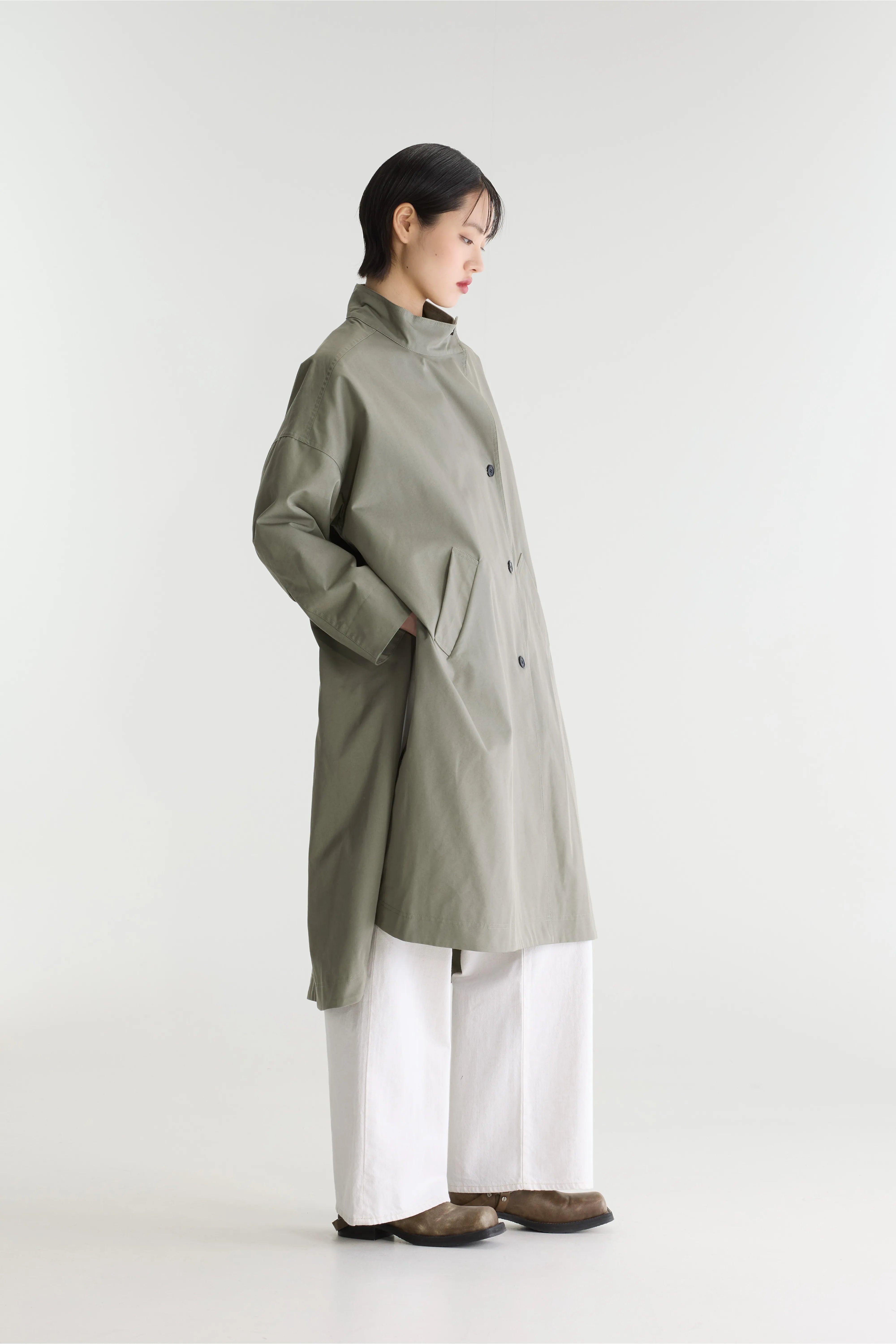 Juttac Trench Coat - Metal green For Women | Bellerose