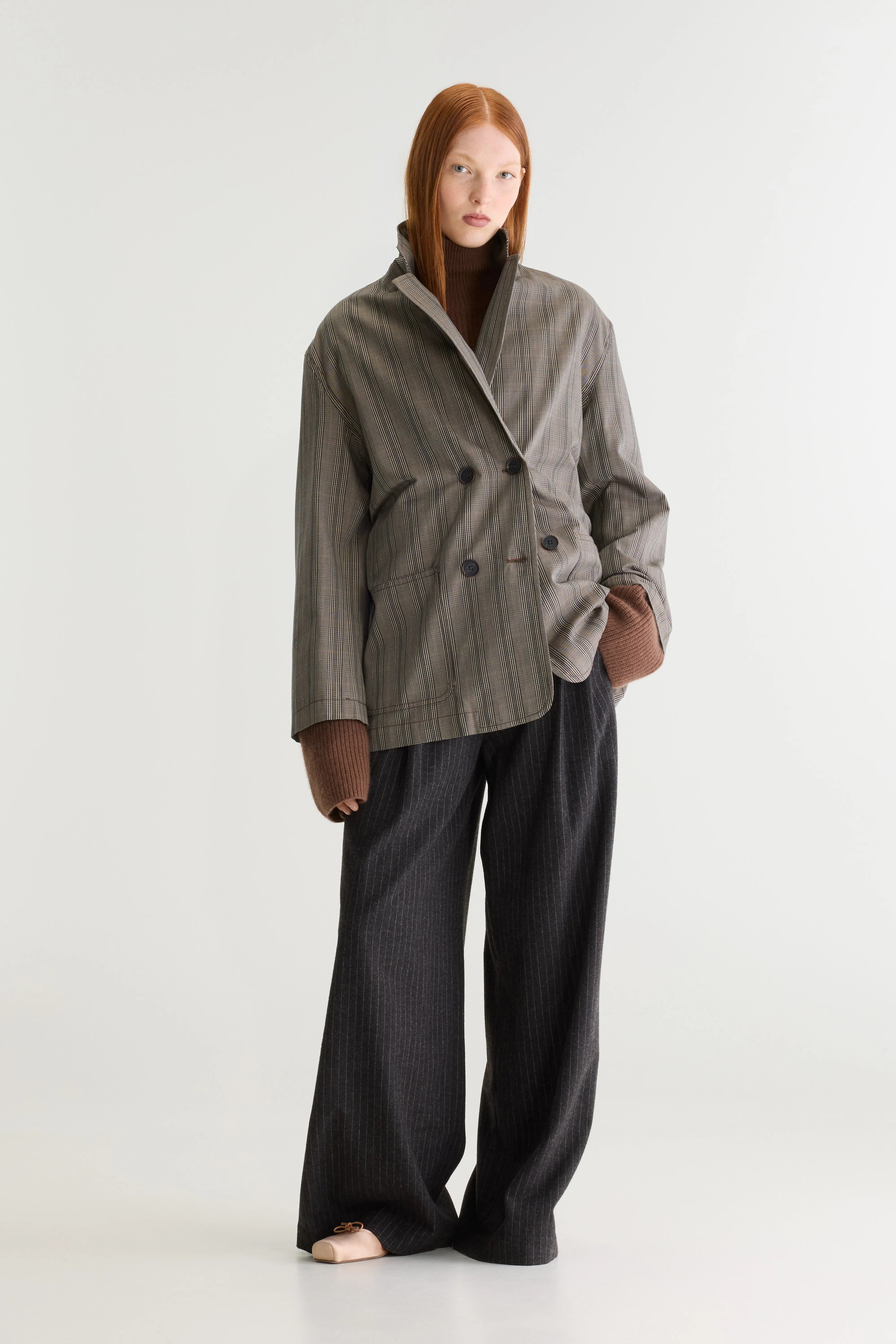 Jazzie Relaxed Blazer - Dark roast / Ecru / Mocca For Women | Bellerose