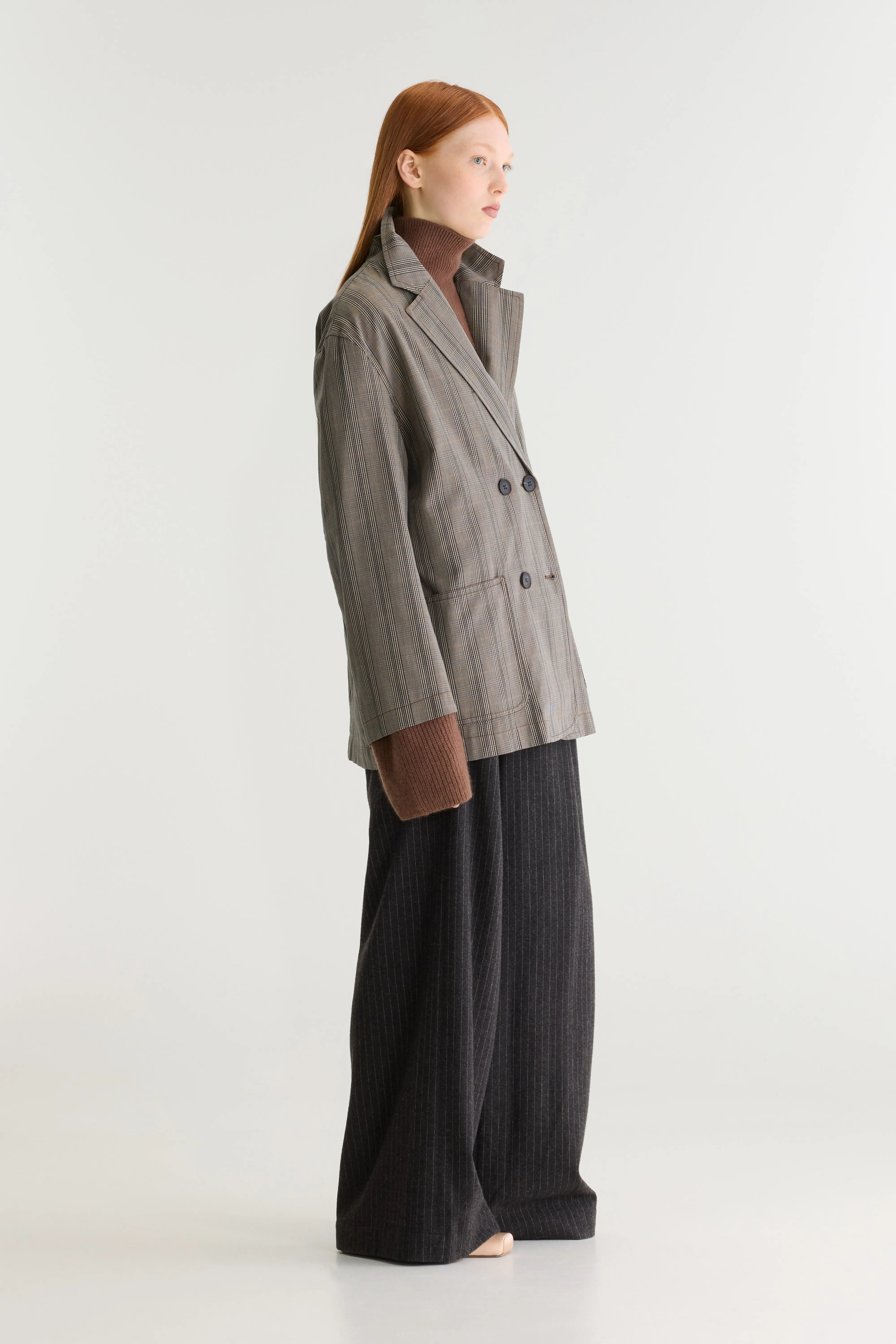 Jazzie Relaxed Blazer - Dark roast / Ecru / Mocca For Women | Bellerose