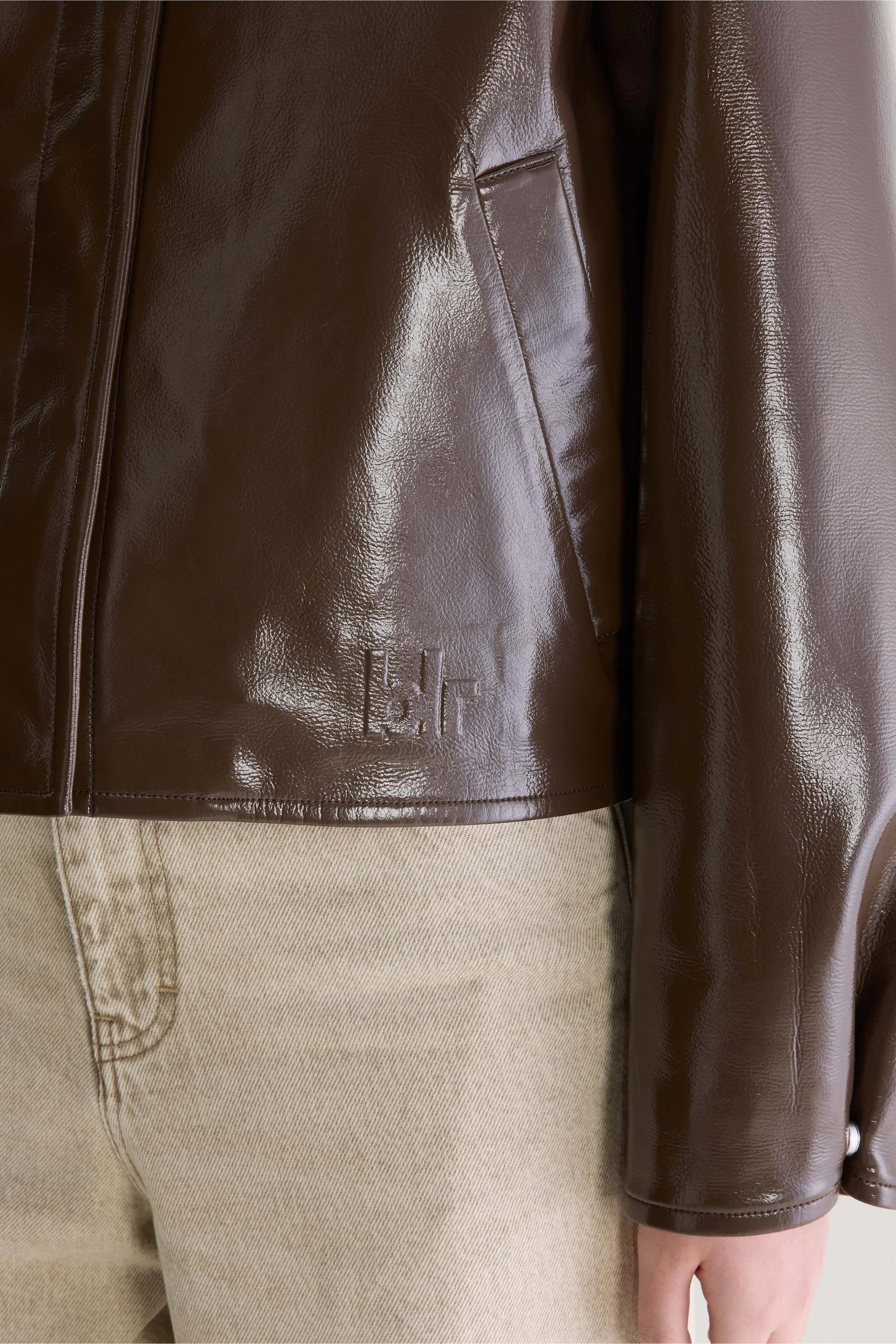 Harred faux-leather jacket (262 / W / CARBONE)
