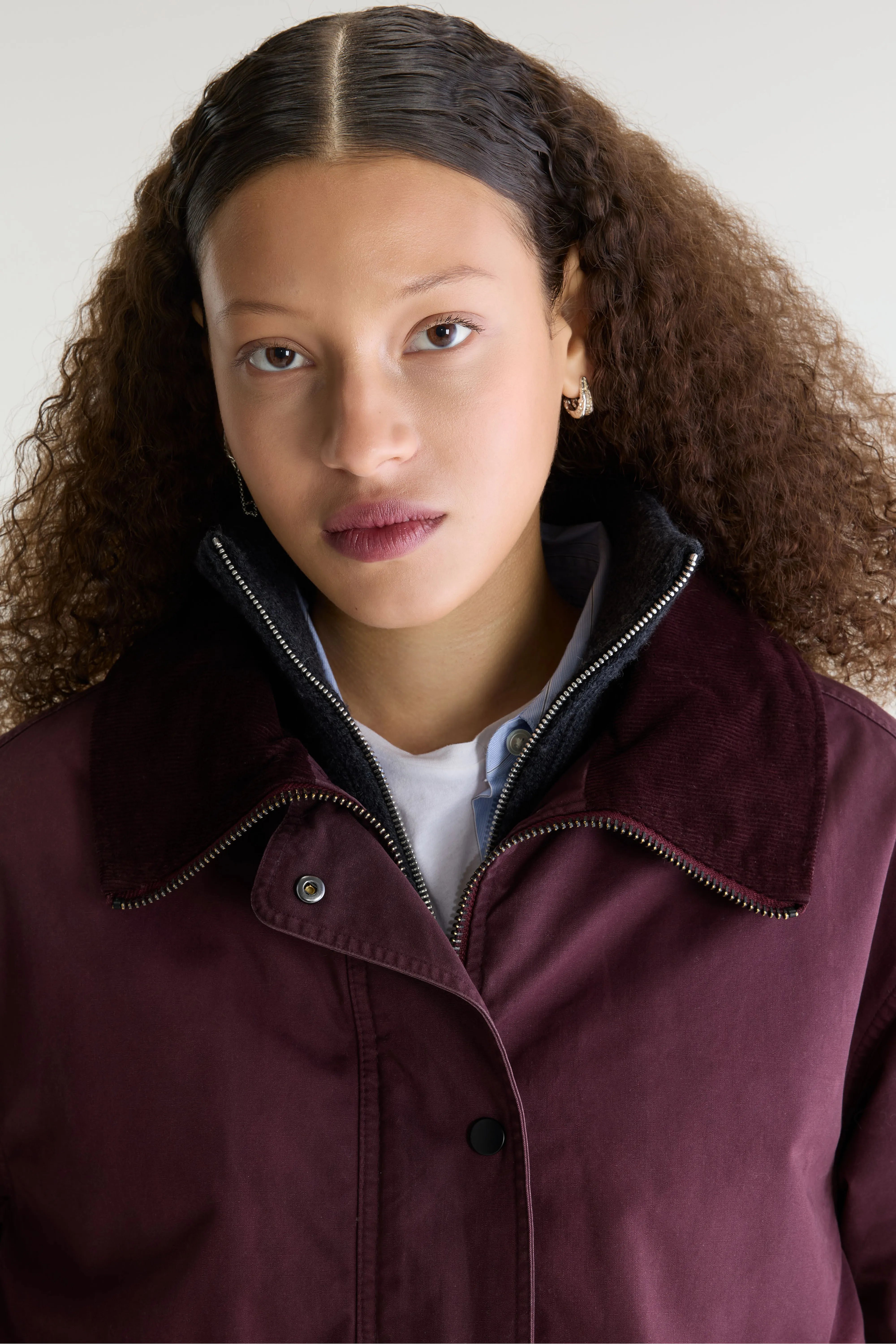 Jazlin relaxed jacket (262 / W / BURGUNDY)