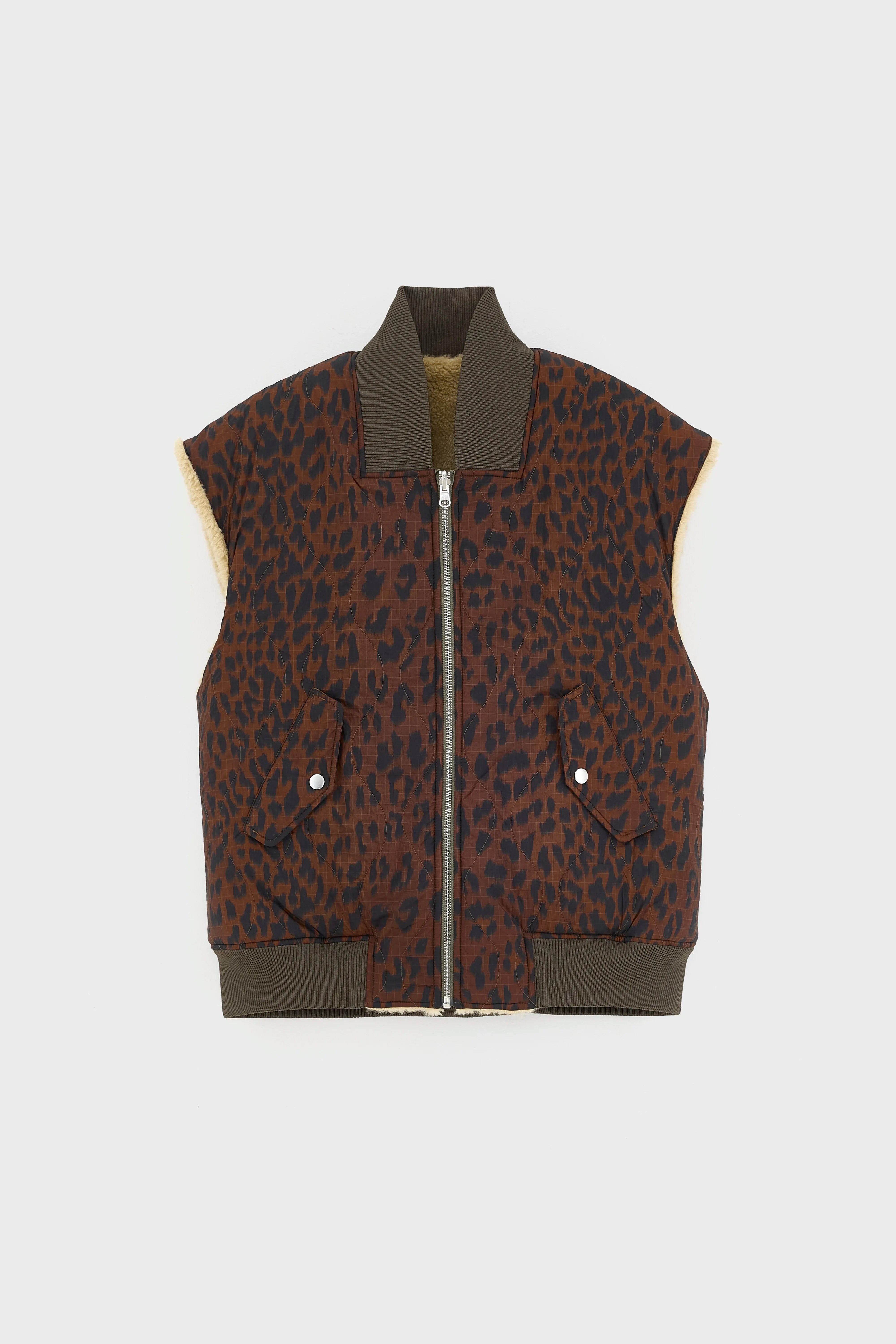 Haalo bodywarmer met luipaardprint (262 / W / DISPLAY A)