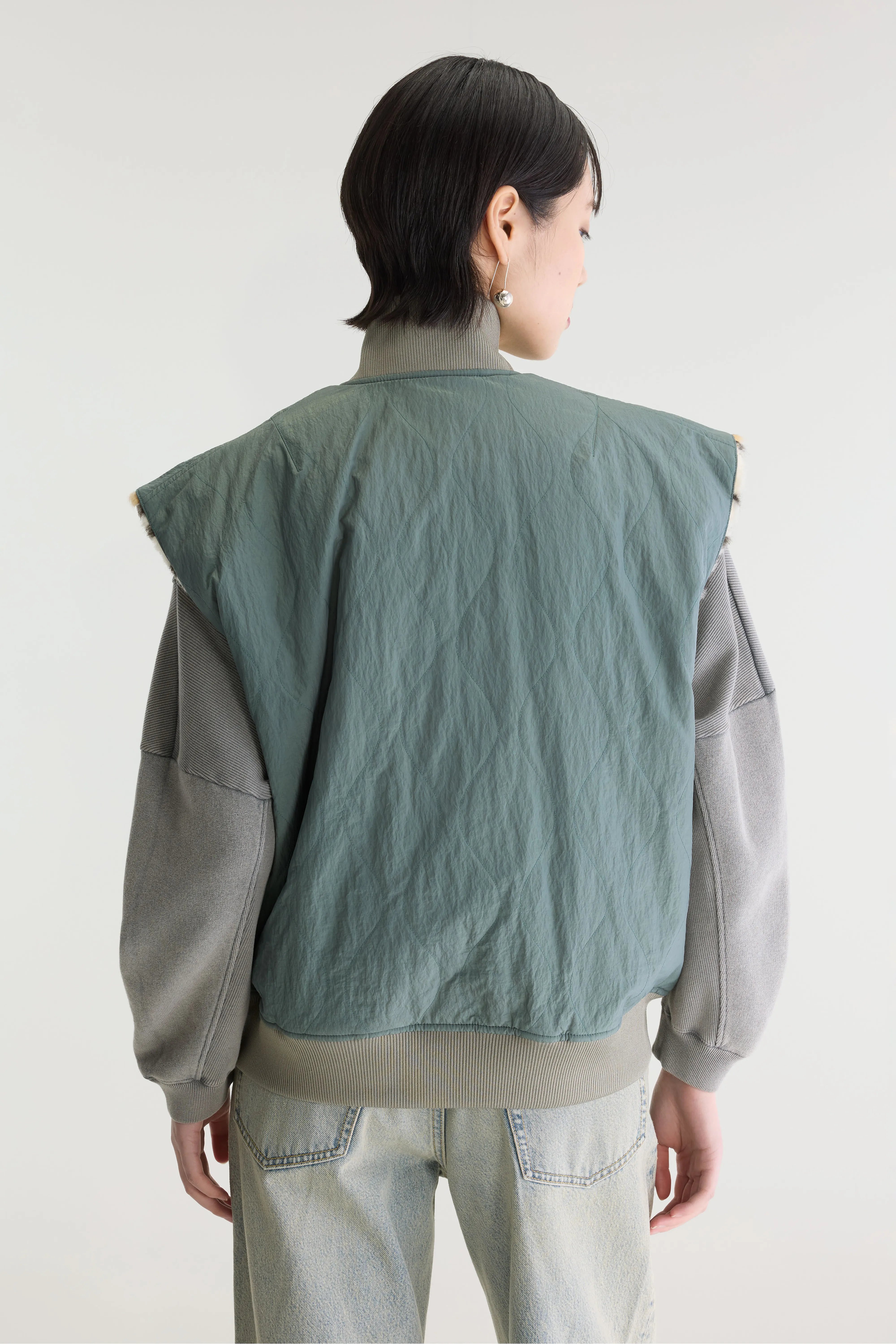 Haalo bodywarmer met luipaardprint (262 / W / ARDOISE)