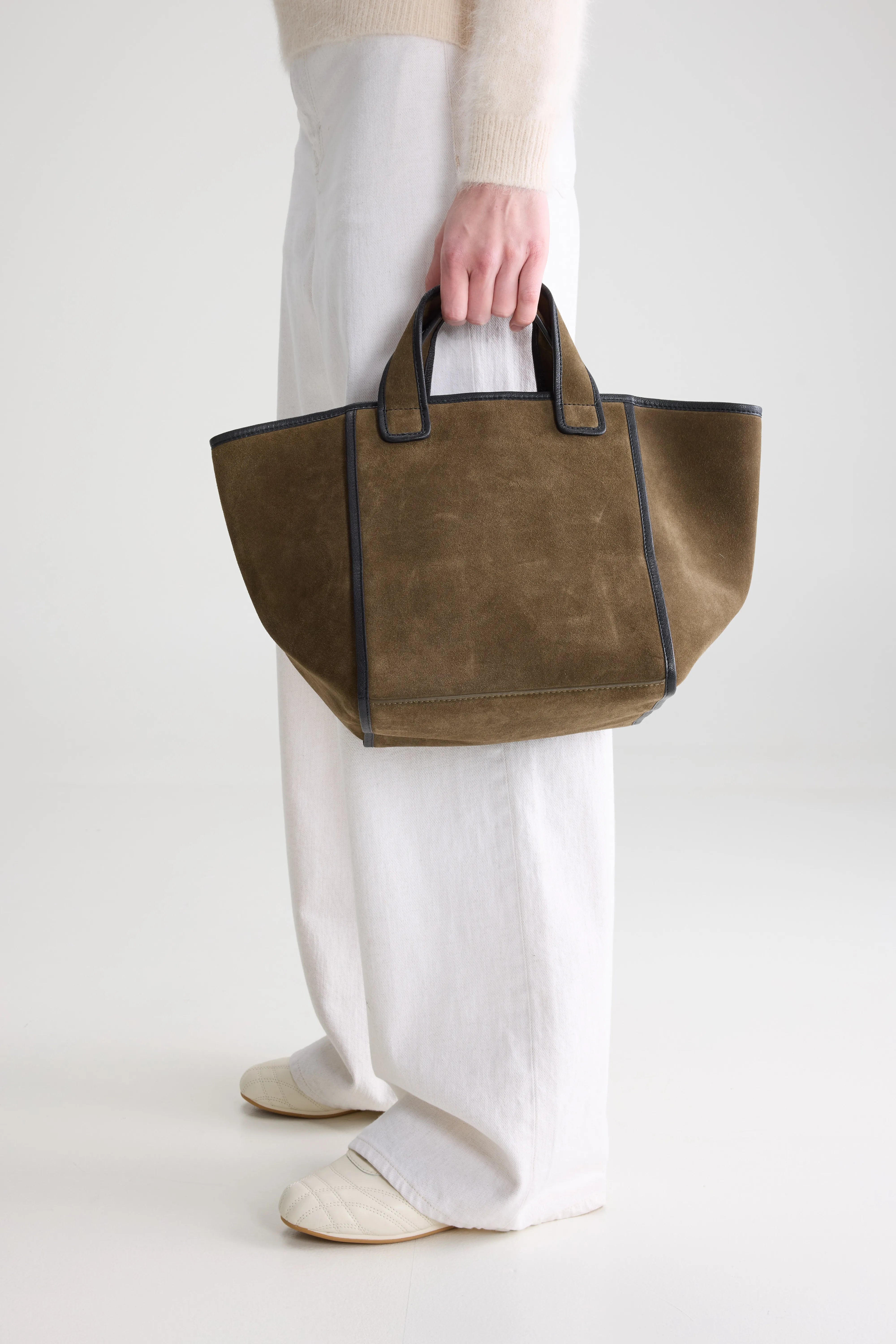 Kub Mini Suede-leather Bag - Army / Black beauty For Women | Bellerose