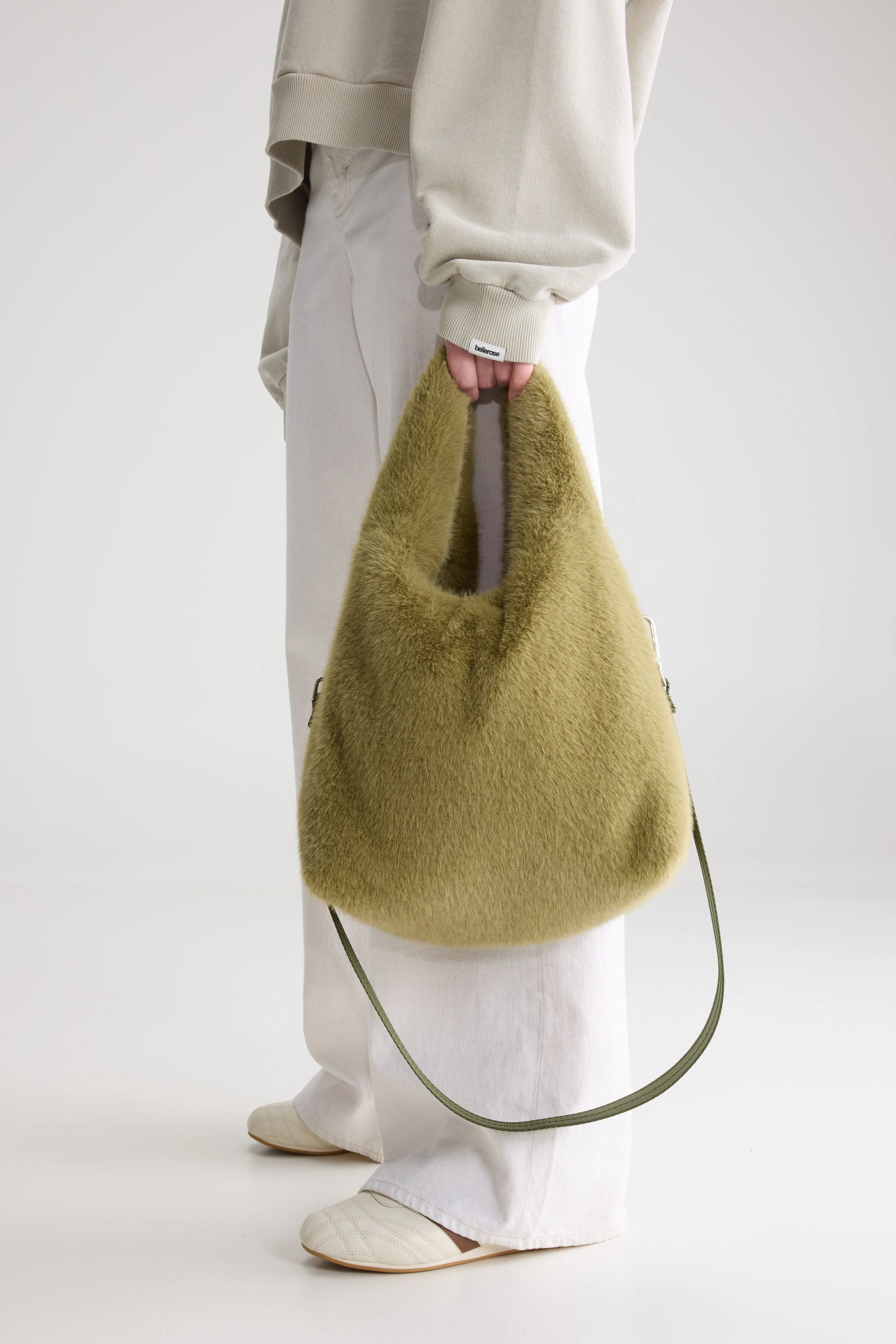 Sac À Main En Fausse Fourrure Helga - Tilleul Pour Femme | Bellerose