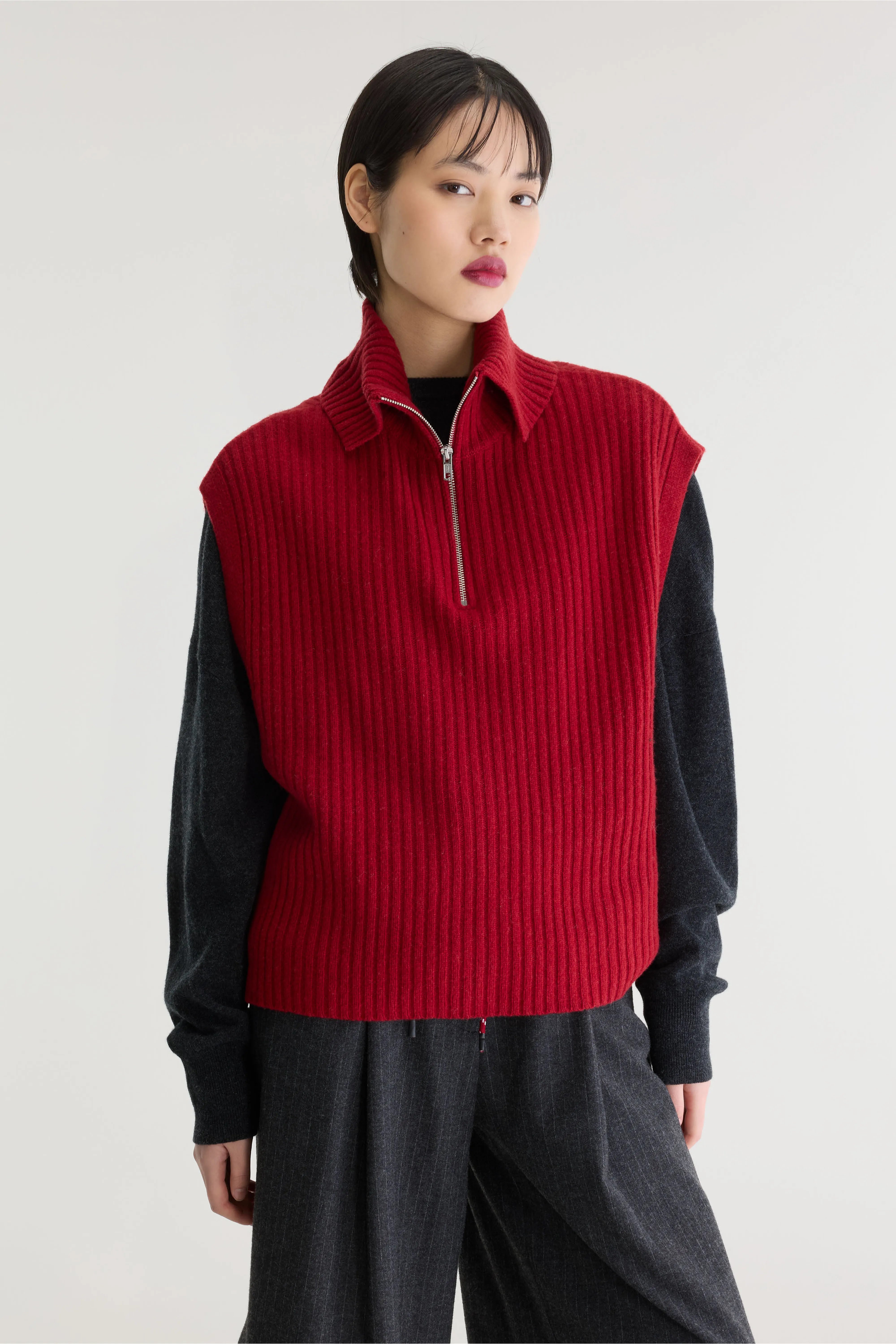 Amer Mouwloze Trui - Cranberry Voor Dames | Bellerose