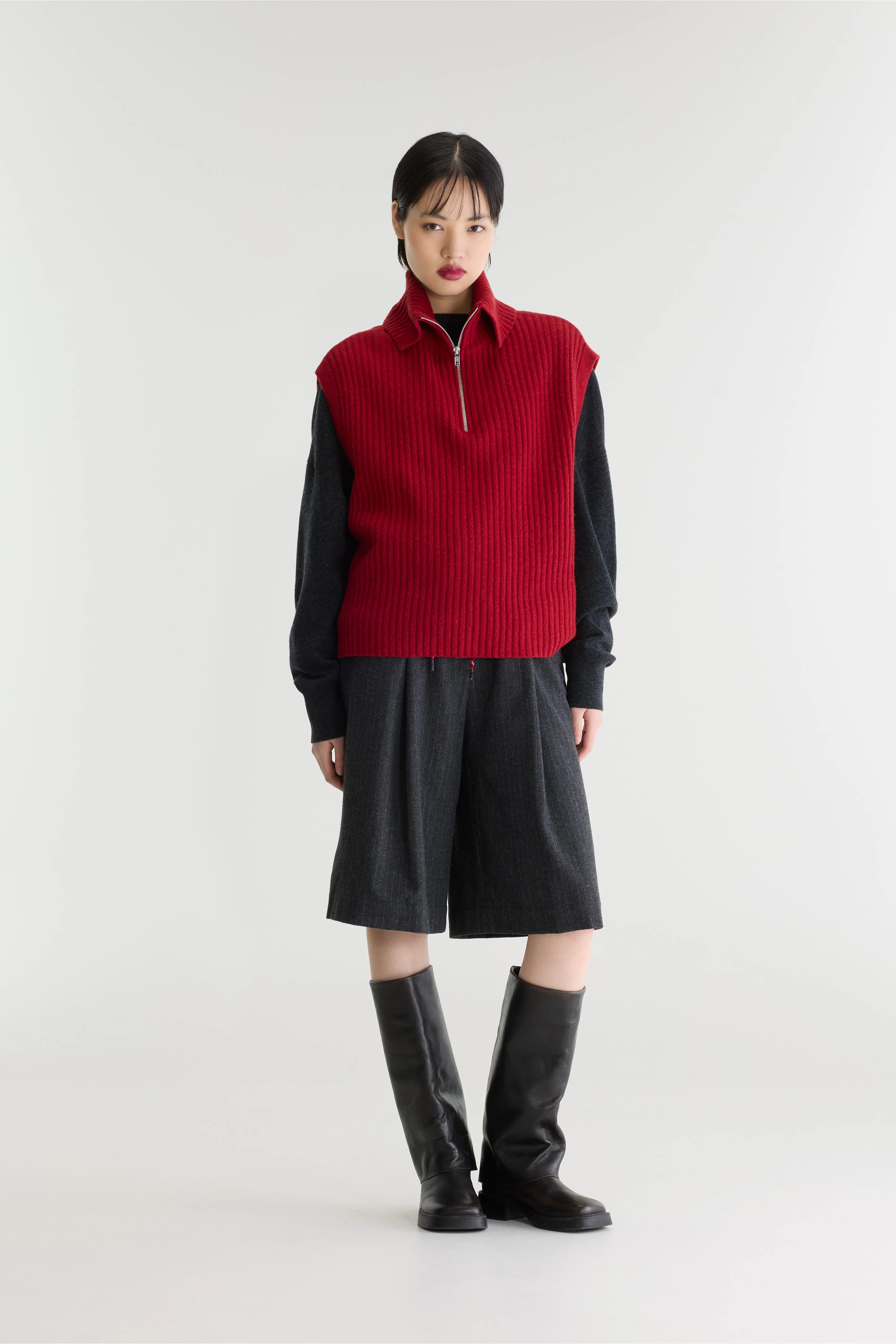 Amer Mouwloze Trui - Cranberry Voor Dames | Bellerose