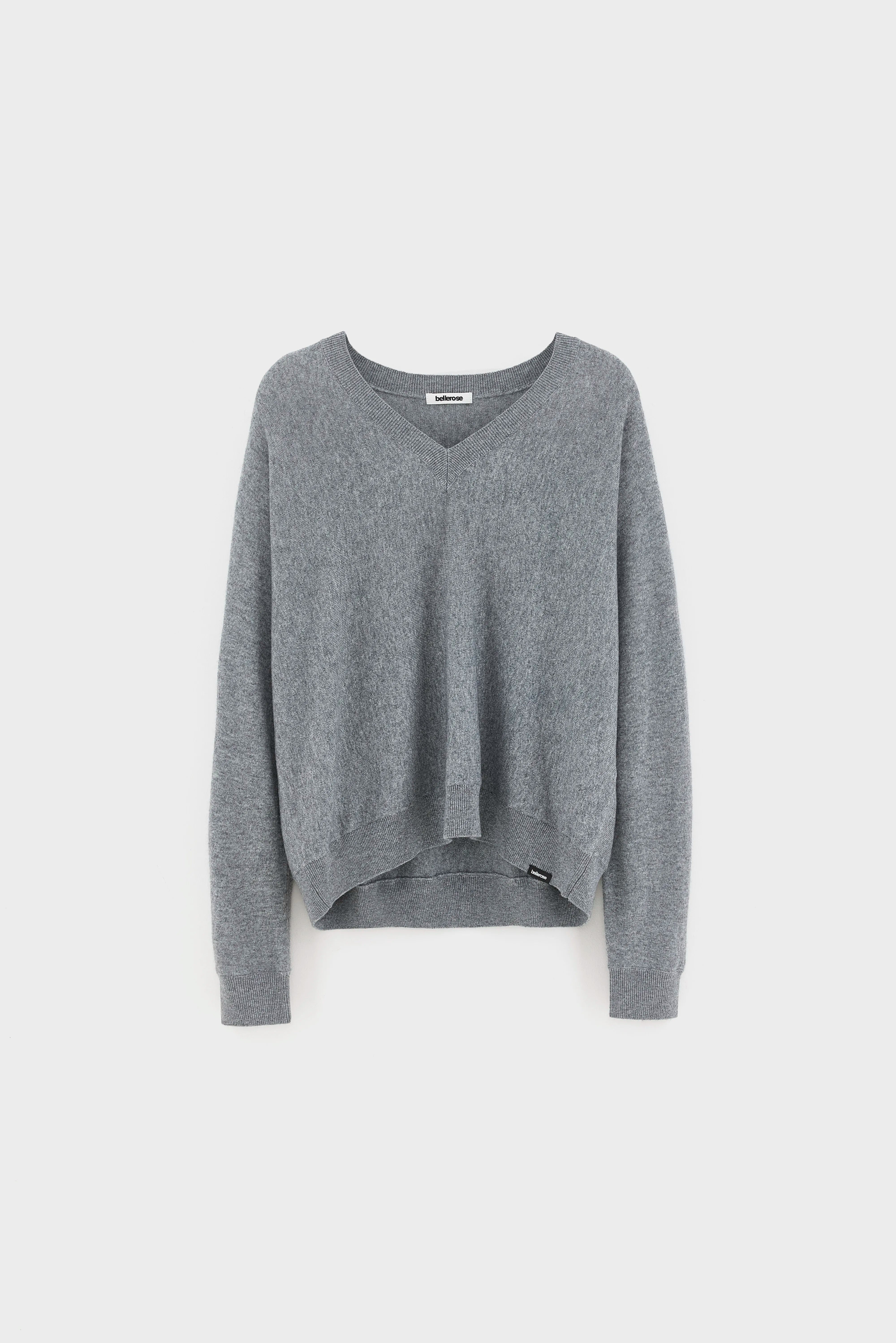 Sonev v-neck sweater (262 / W / GREY MELANGE)