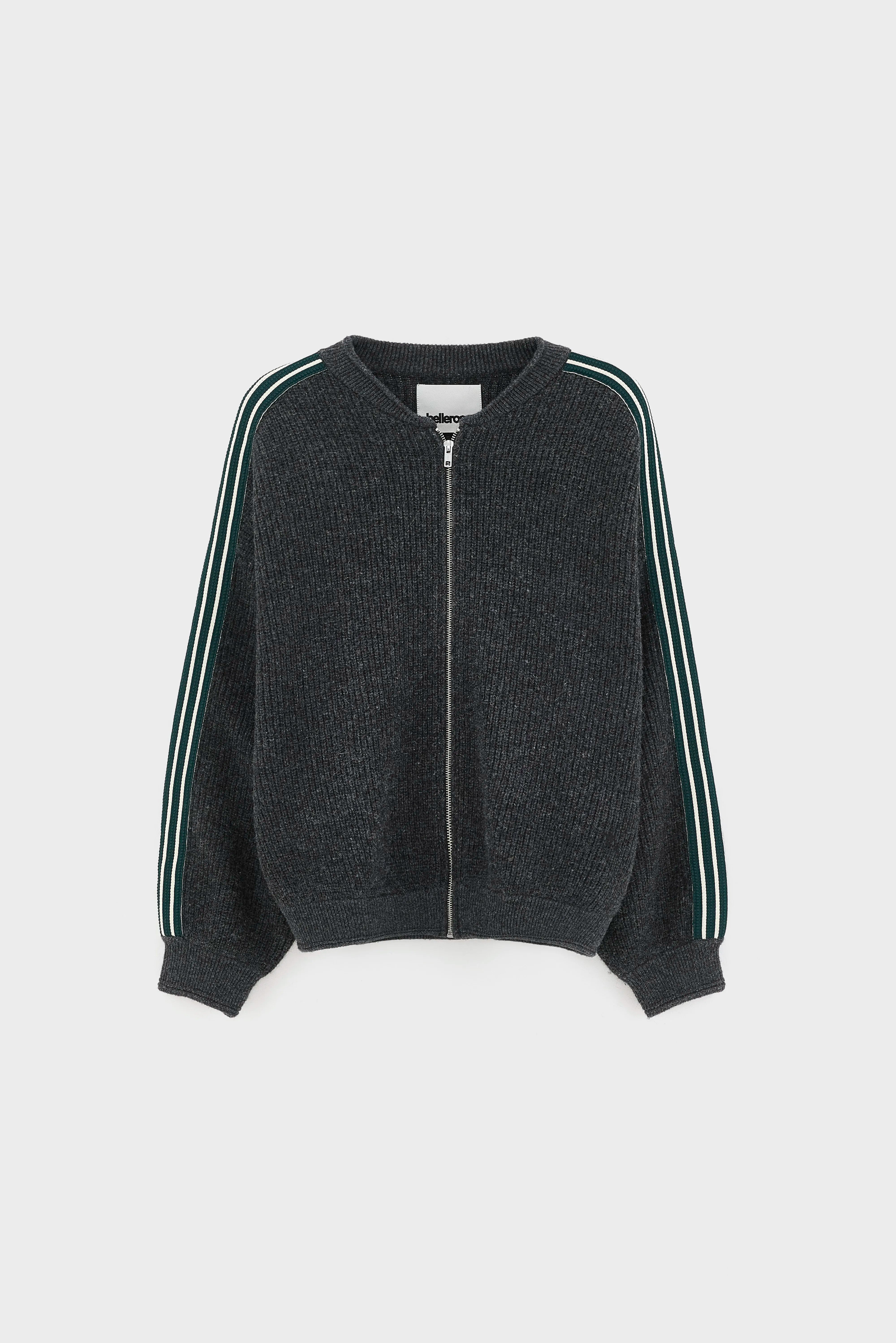 Dam cardigan met rits (262 / W / DARK GREY)