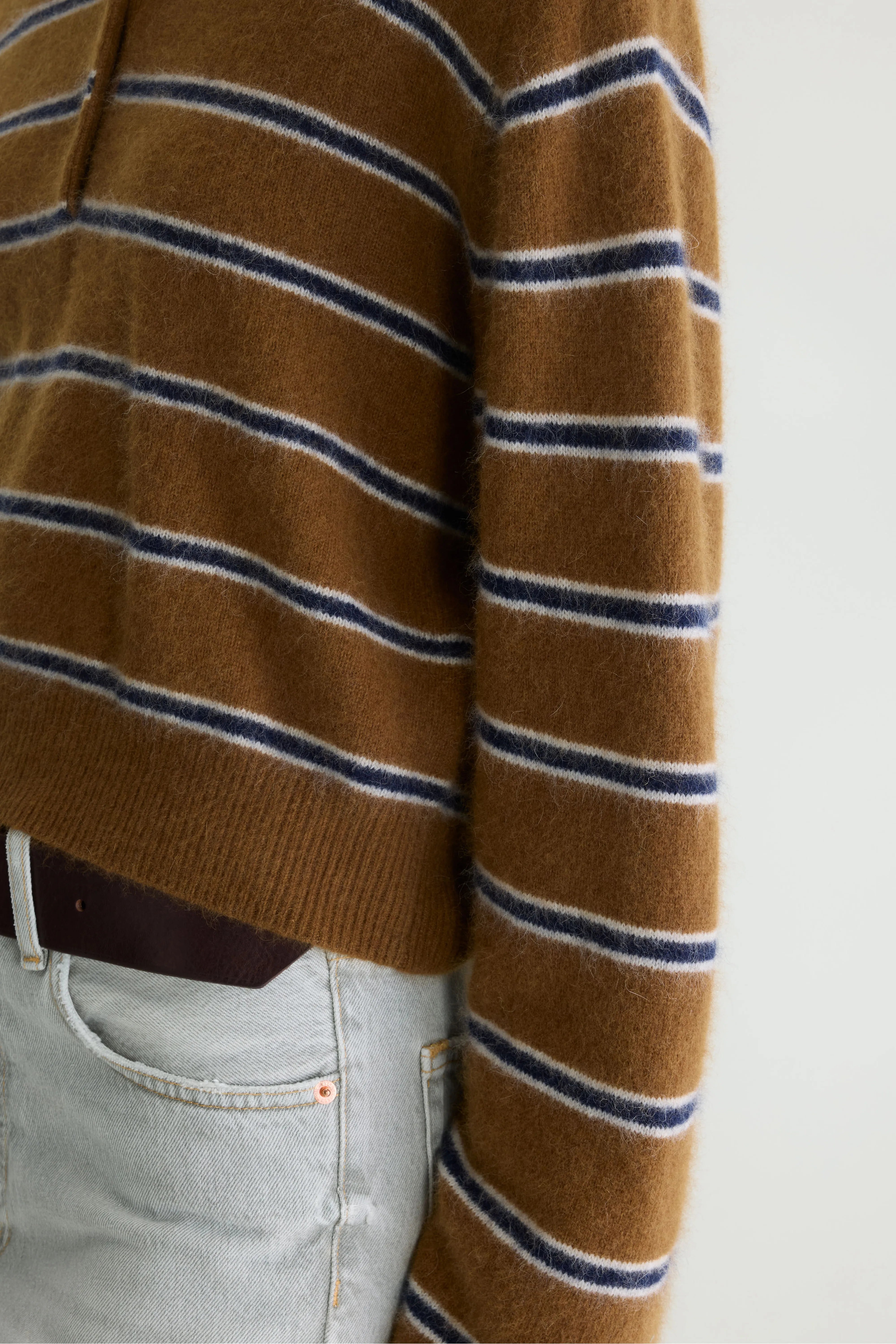 Pull col polo rayé Dussyr (262 / W / STRIPE E)