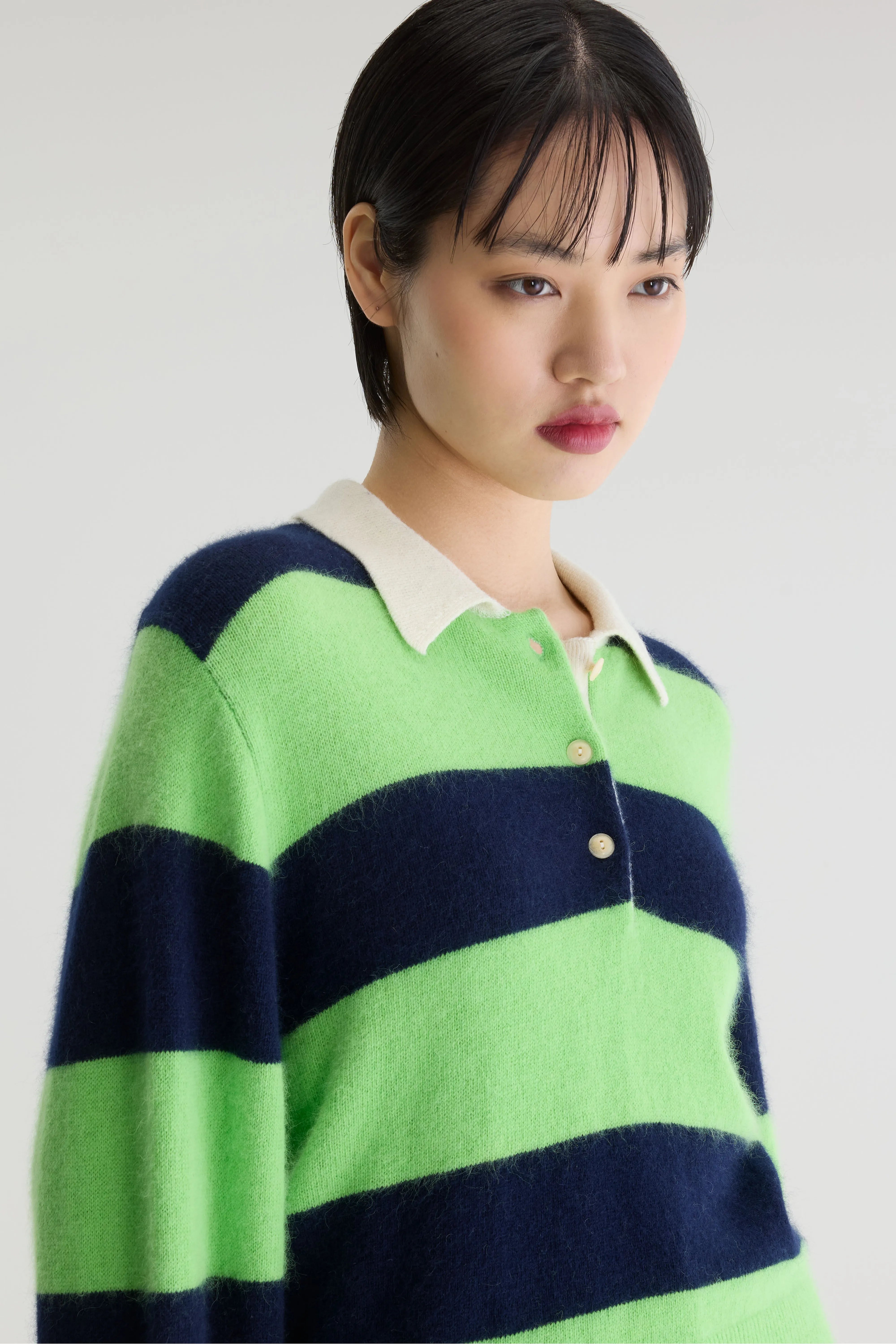 Dusto gestreepte polotrui (262 / W / STRIPE A)