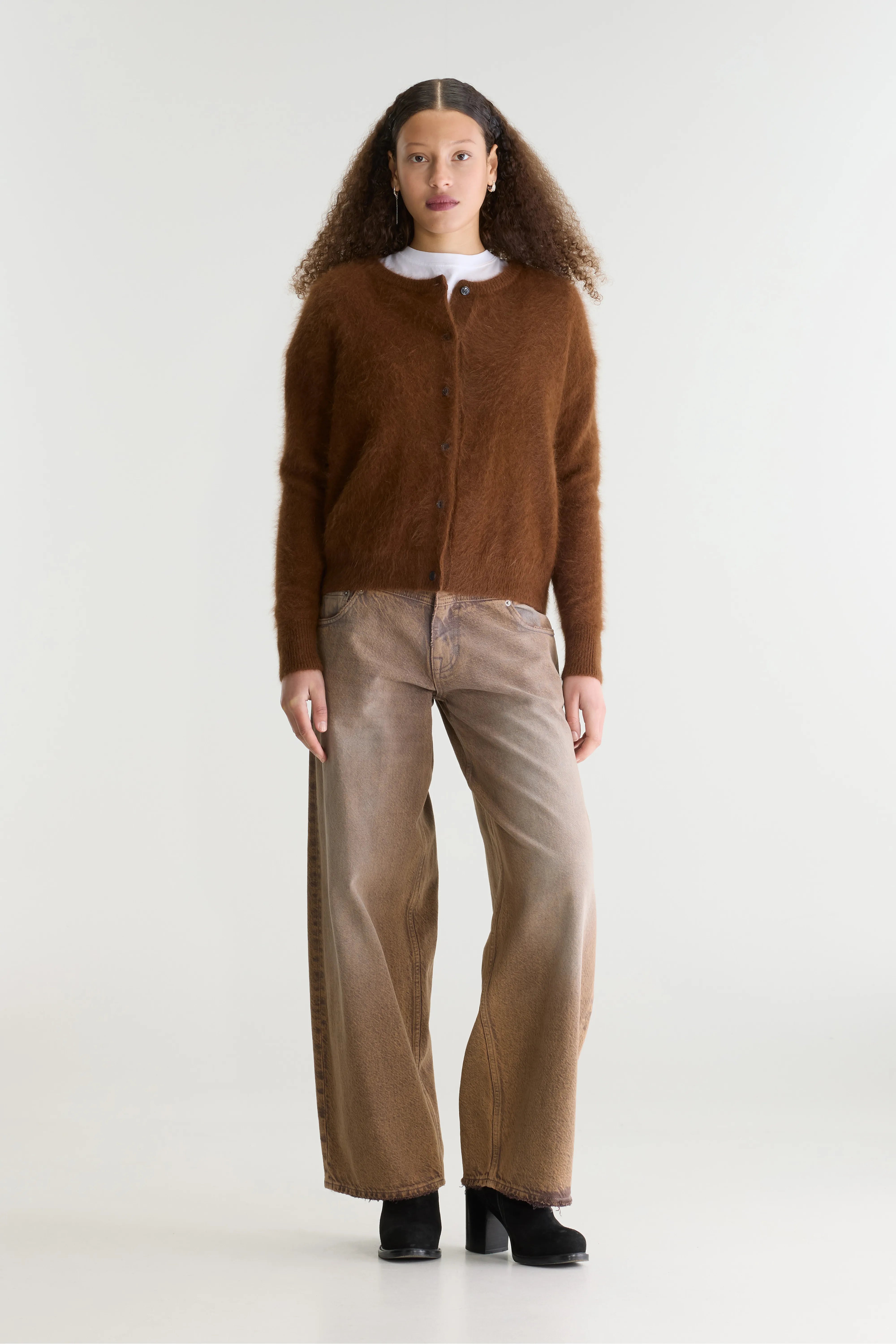 Cardigan en angora mélangé Dathan (262 / W / BISON)