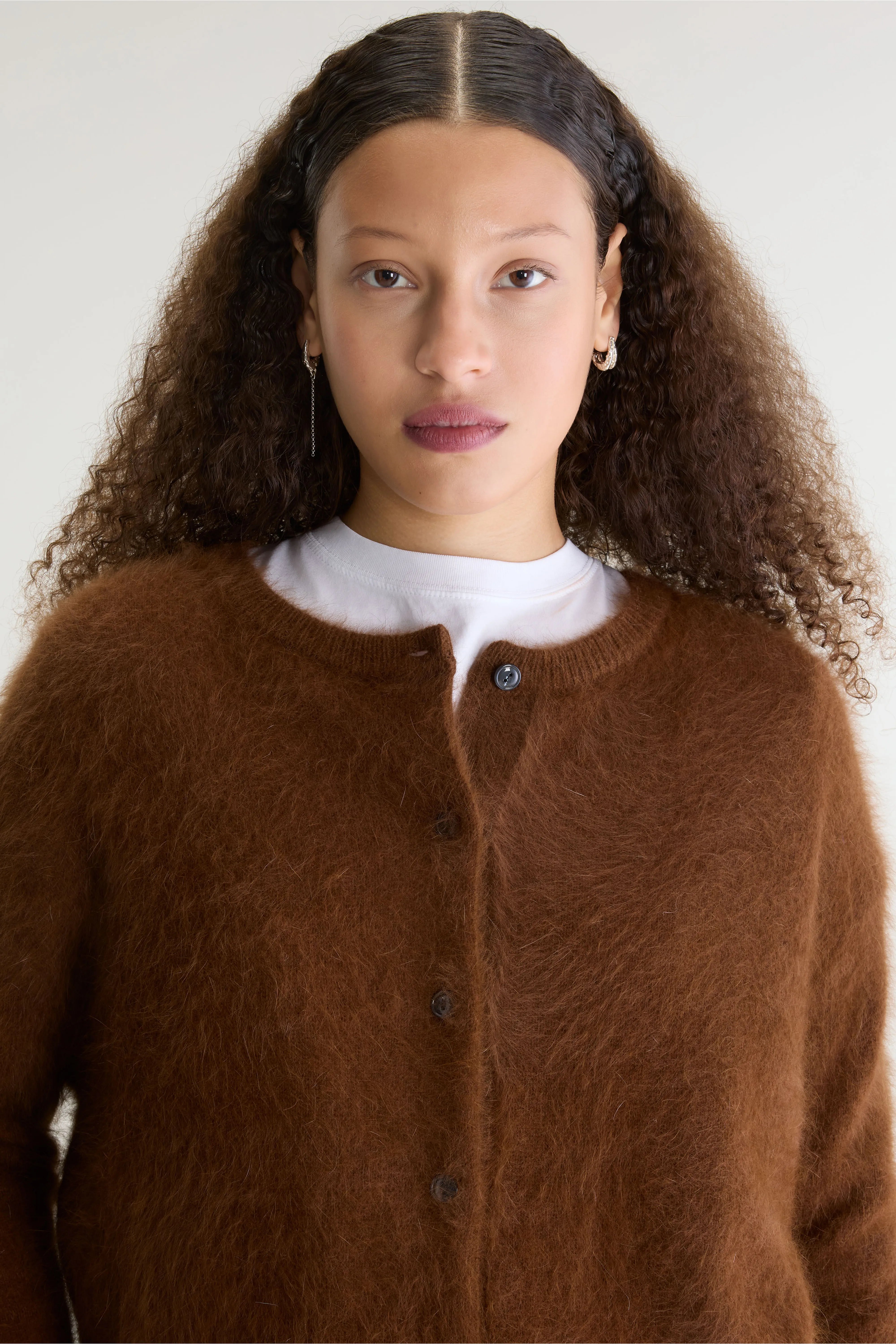 Cardigan en angora mélangé Dathan (262 / W / BISON)
