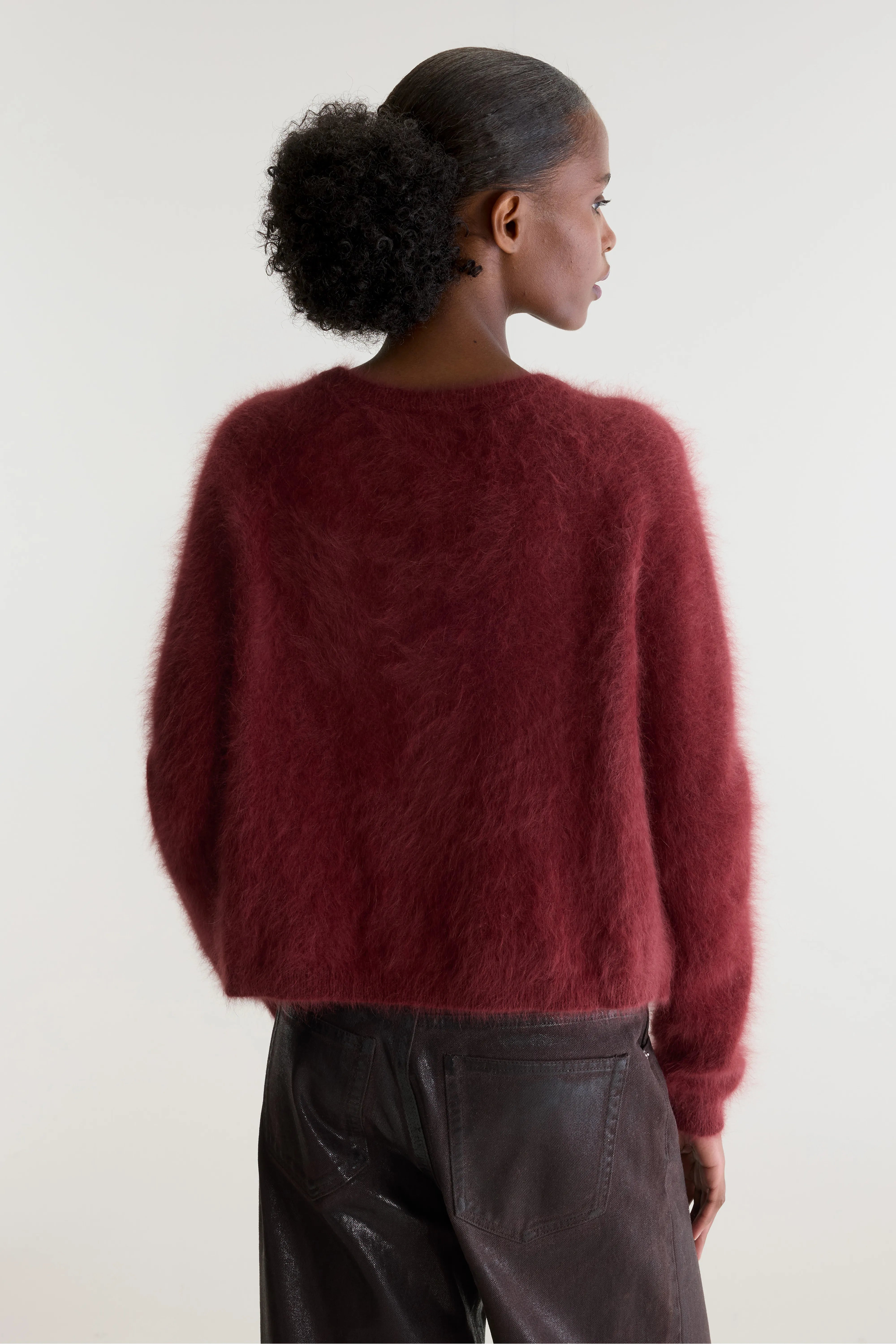Cardigan en angora Datair (262 / W / GRENAT)