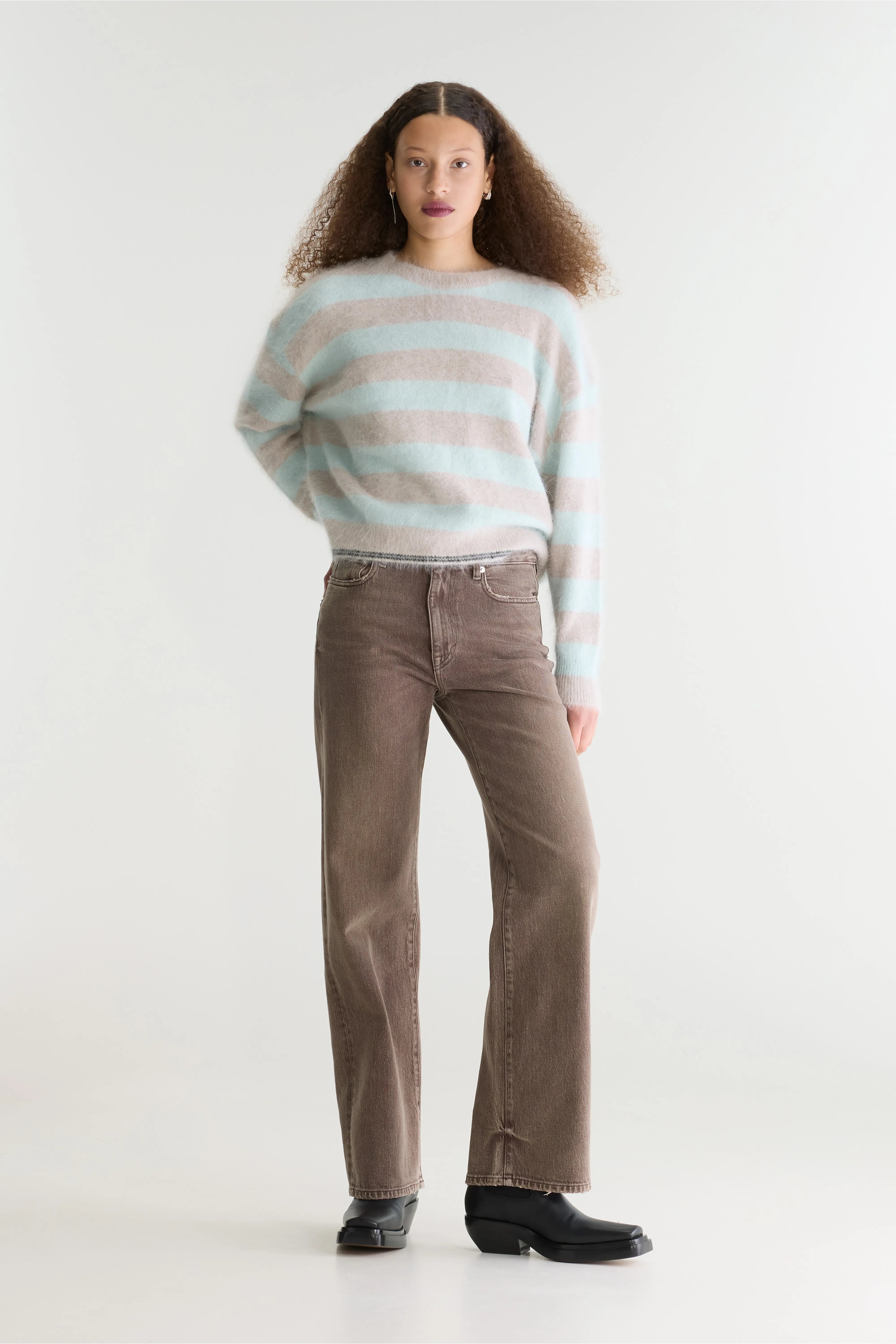 Datus angora-blend sweater (262 / W / STRIPE A)