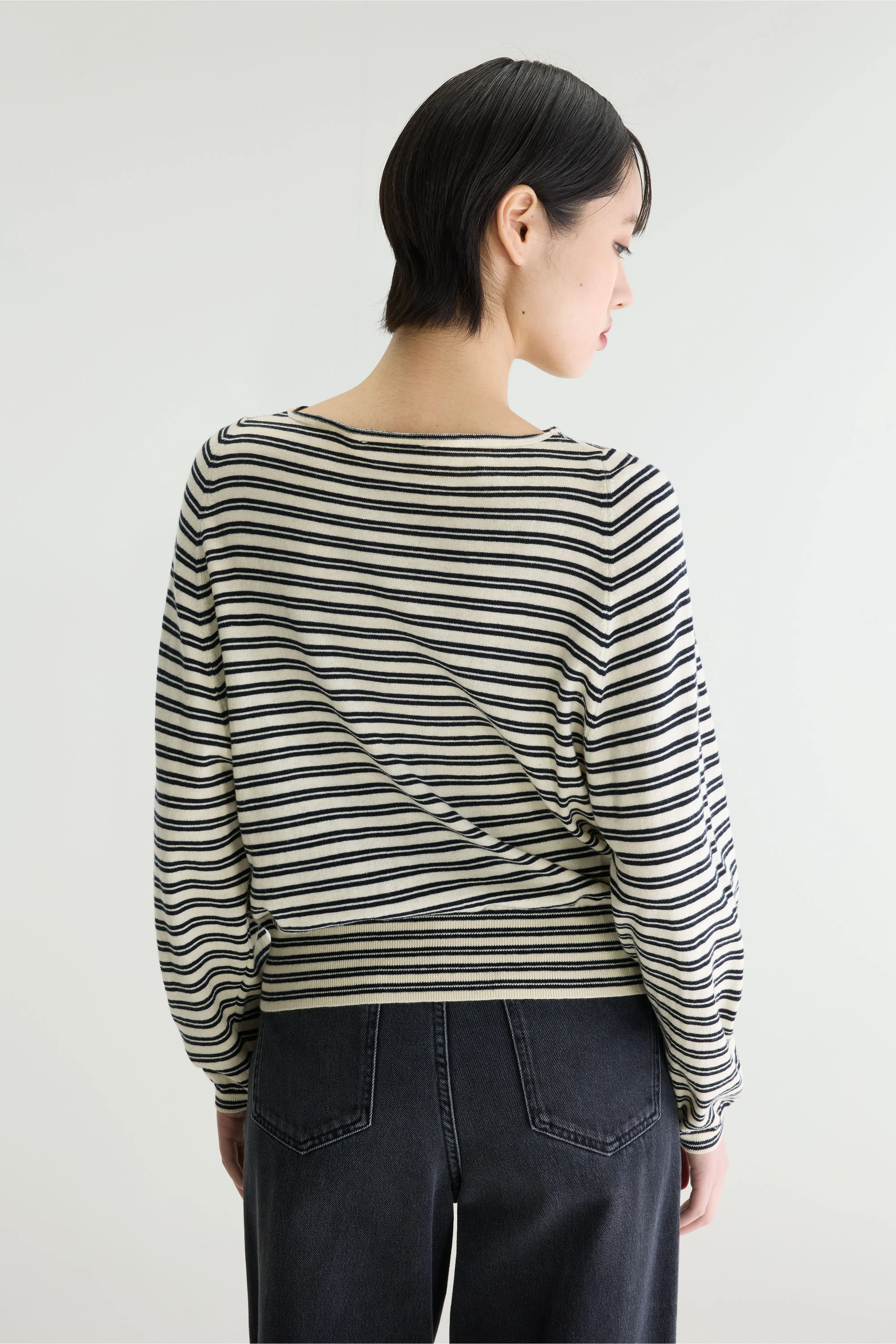 Gerhi Relaxed Sweater - Milky way / Navy / Vegas For Women | Bellerose