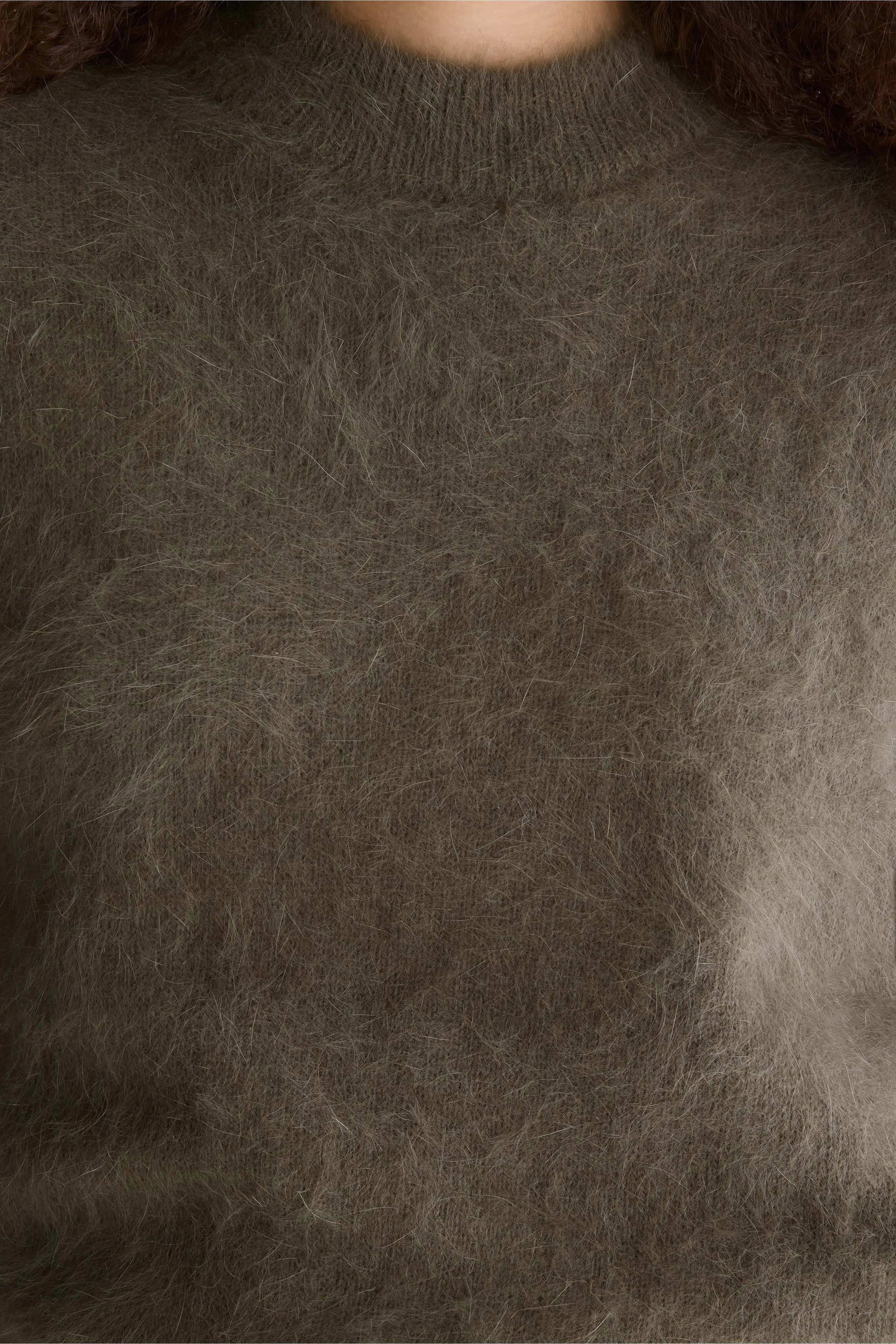Dateko trui met ronde hals (262 / W / DUSTY OLIVE)