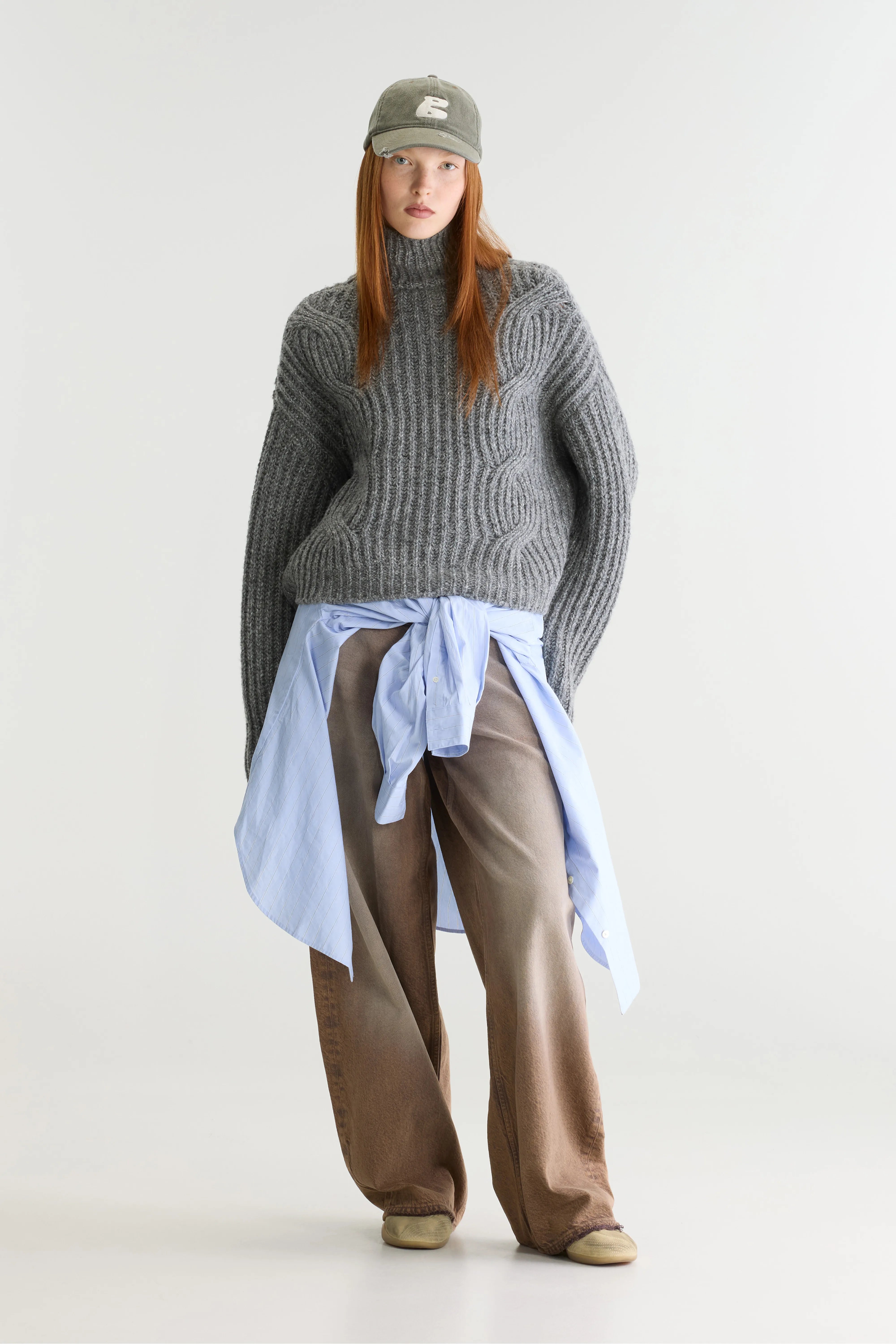Pull col roulé Deteo (262 / W / MID GREY)