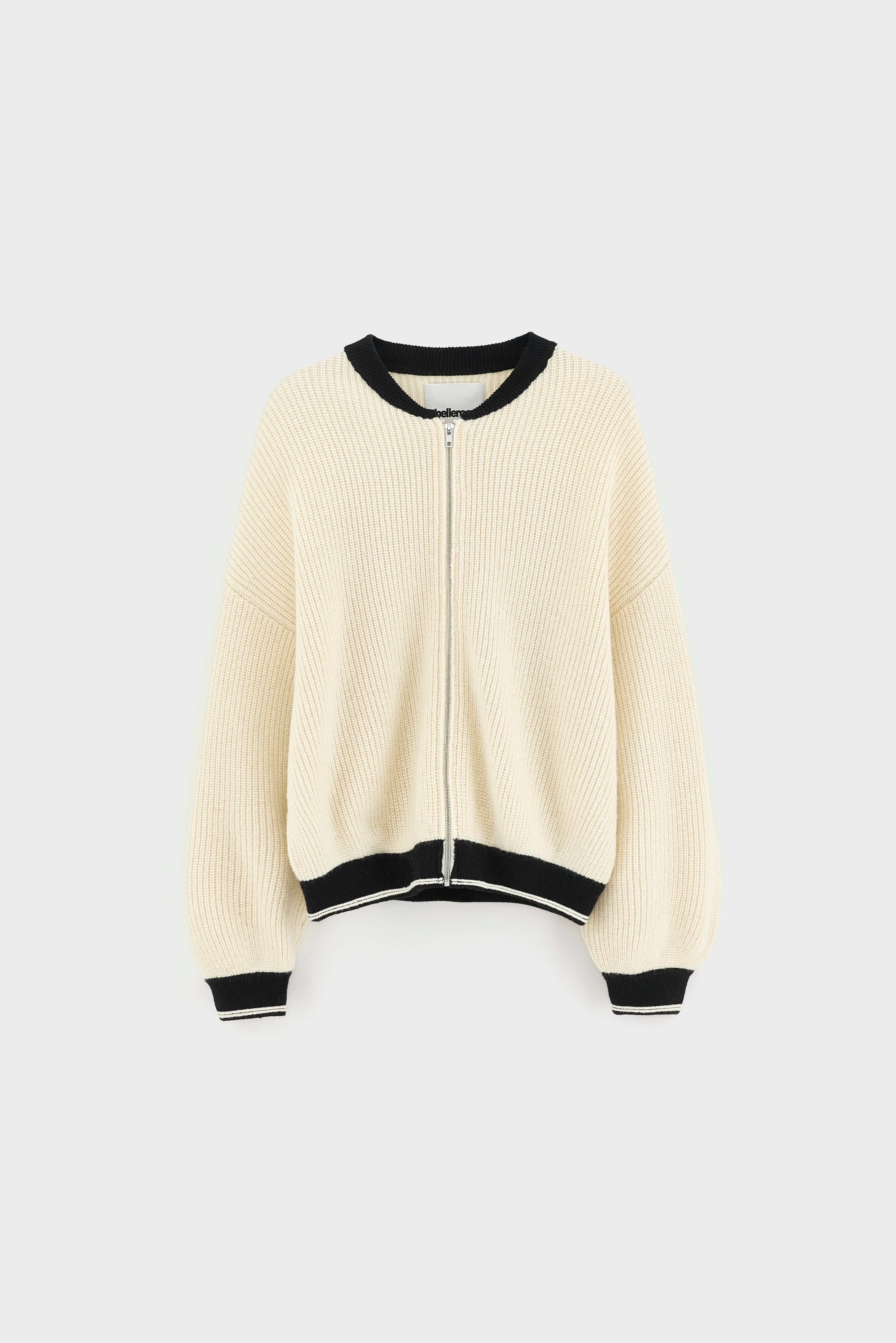 Dammo cardigan met rits (262 / W / NATURAL)