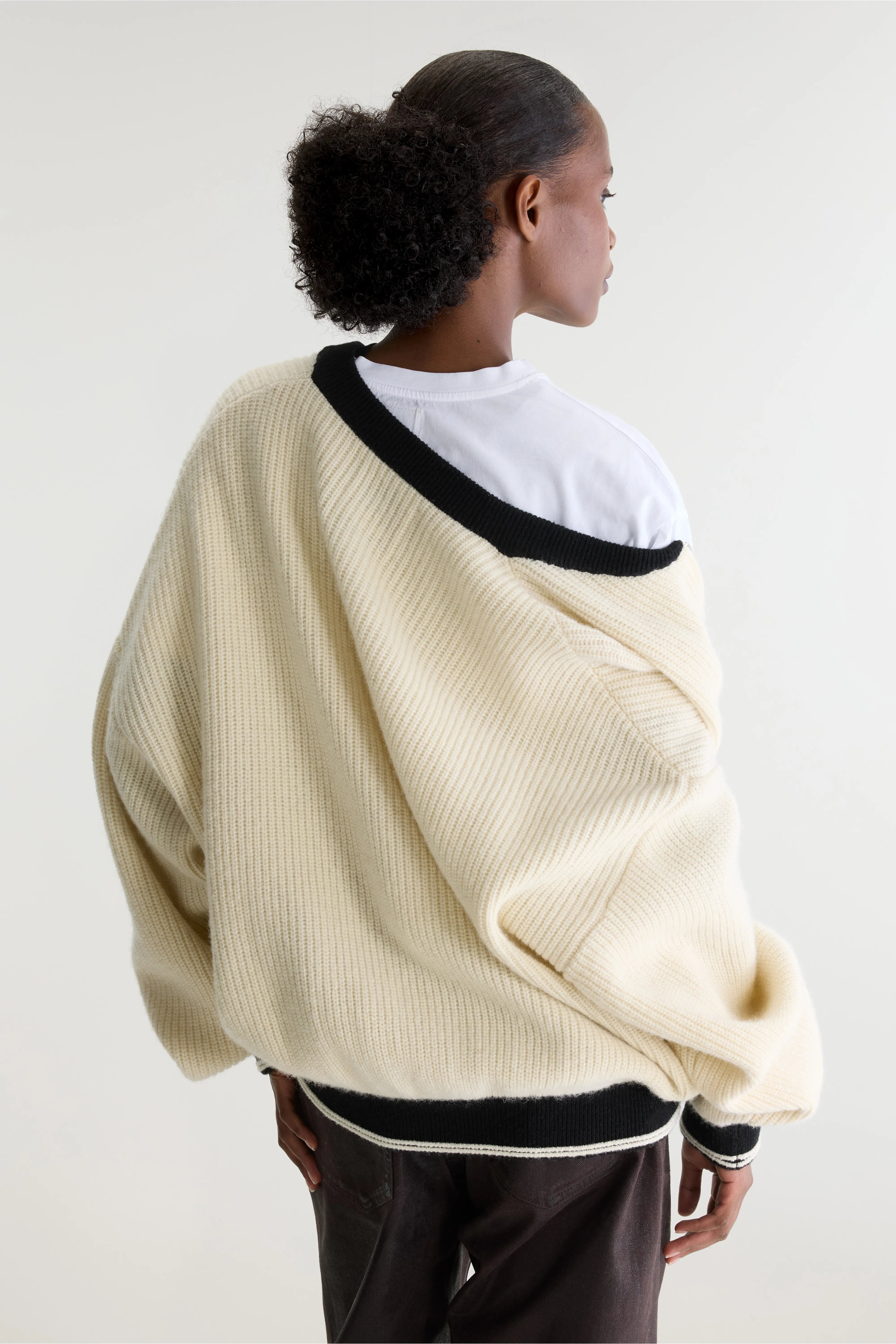 Dammo cardigan met rits (262 / W / NATURAL)