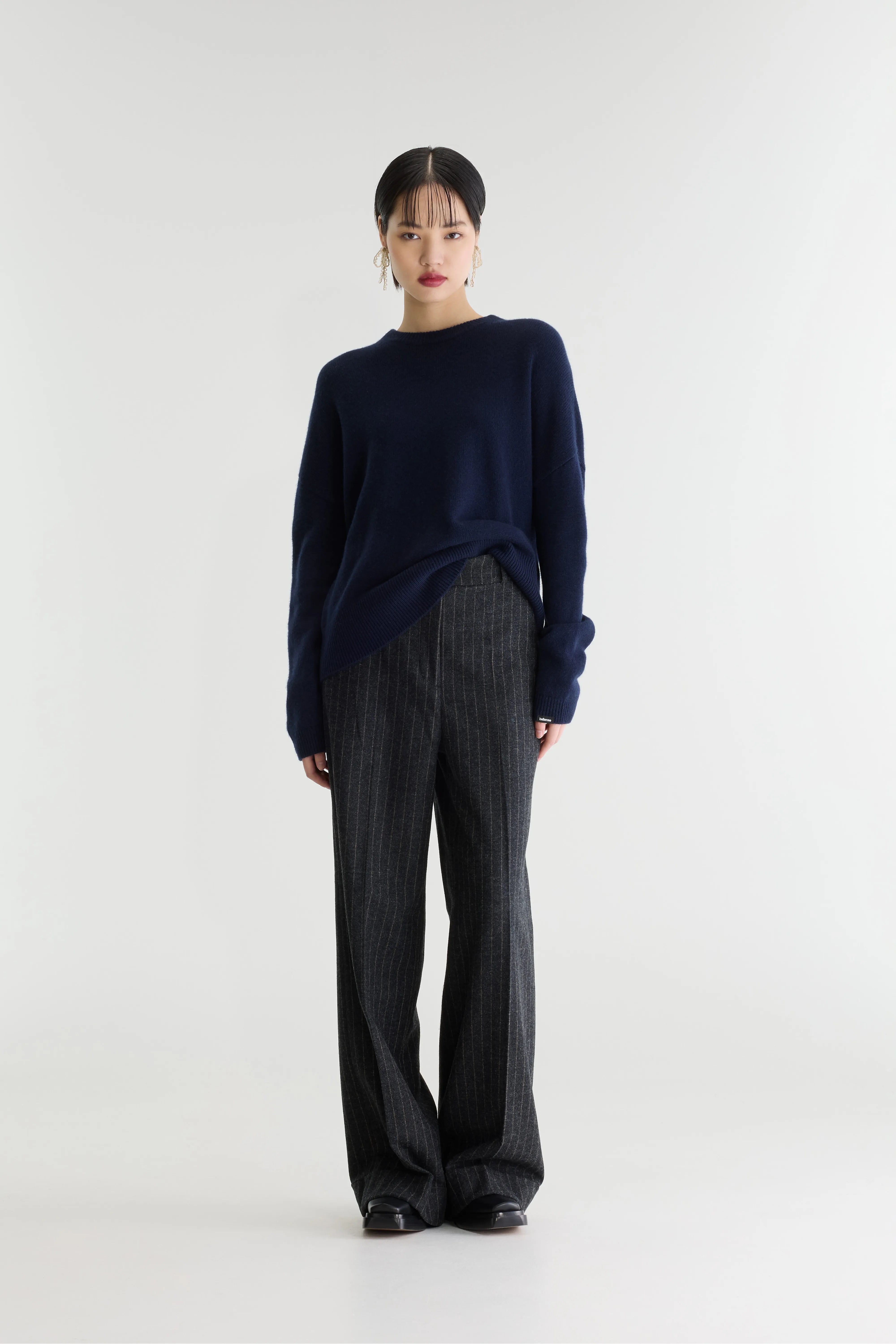 Syn Crewneck Cashmere Sweater - Navy For Women | Bellerose