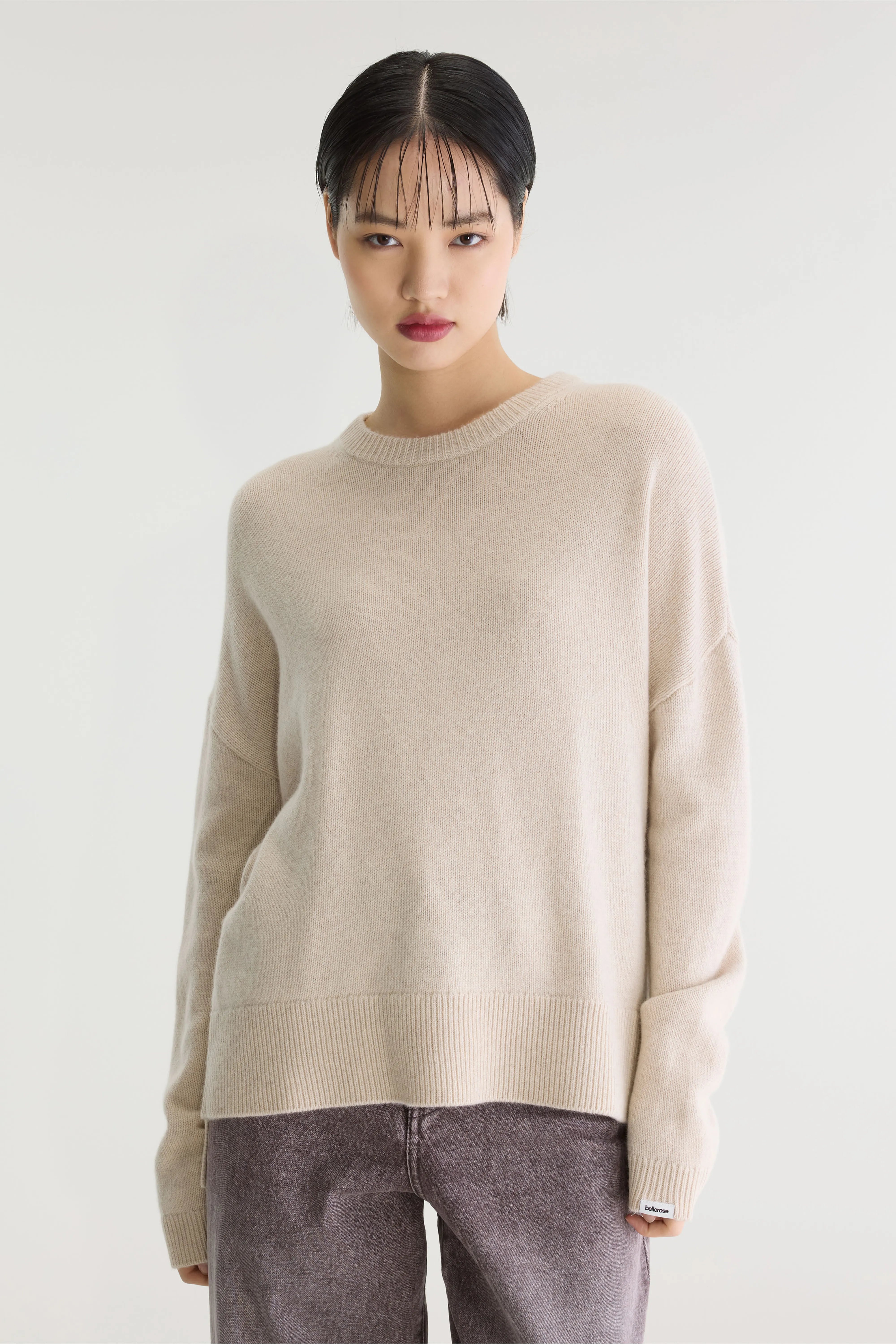 Syn Crewneck Cashmere Sweater - Oatmeal For Women | Bellerose
