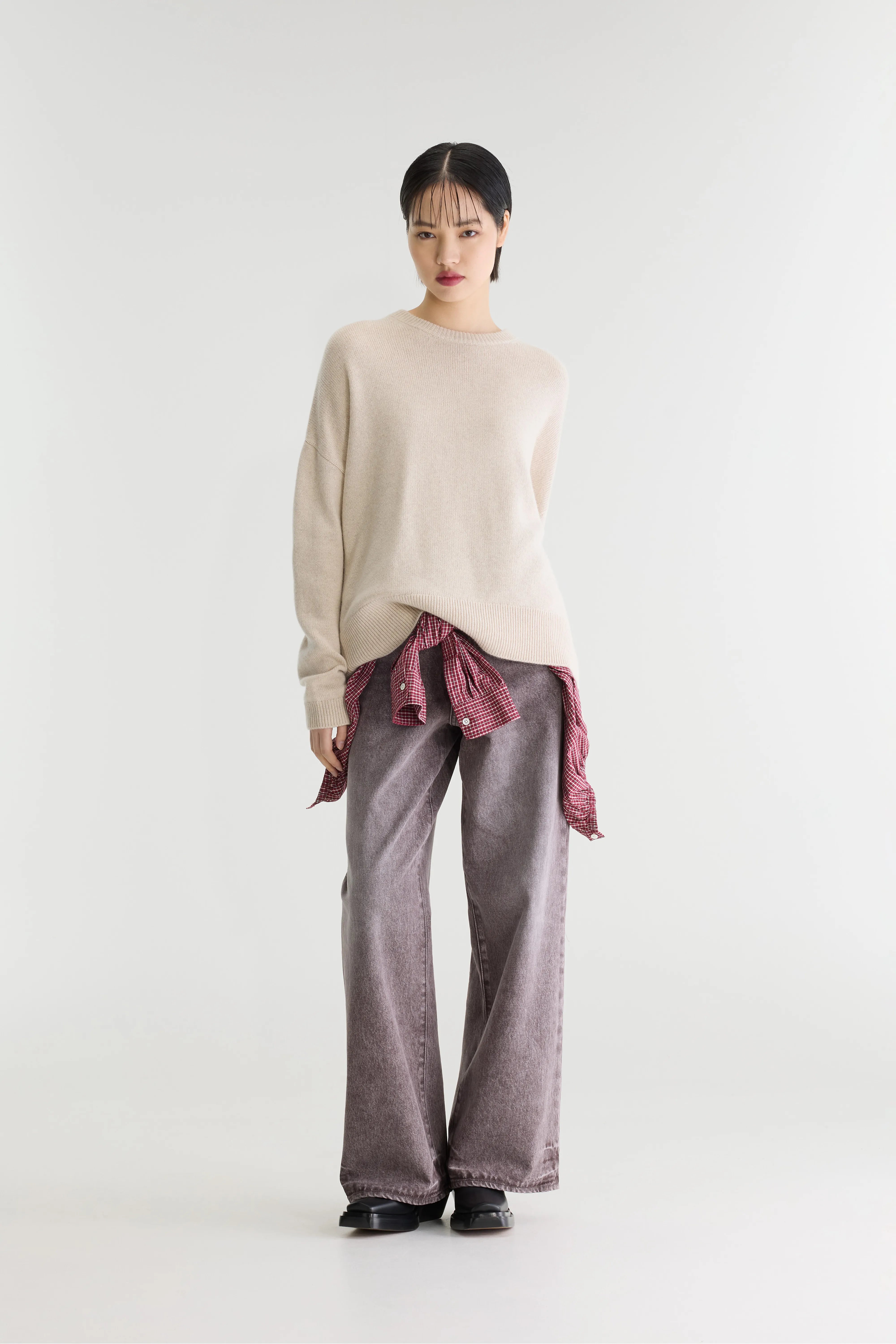 Syn Crewneck Cashmere Sweater - Oatmeal For Women | Bellerose