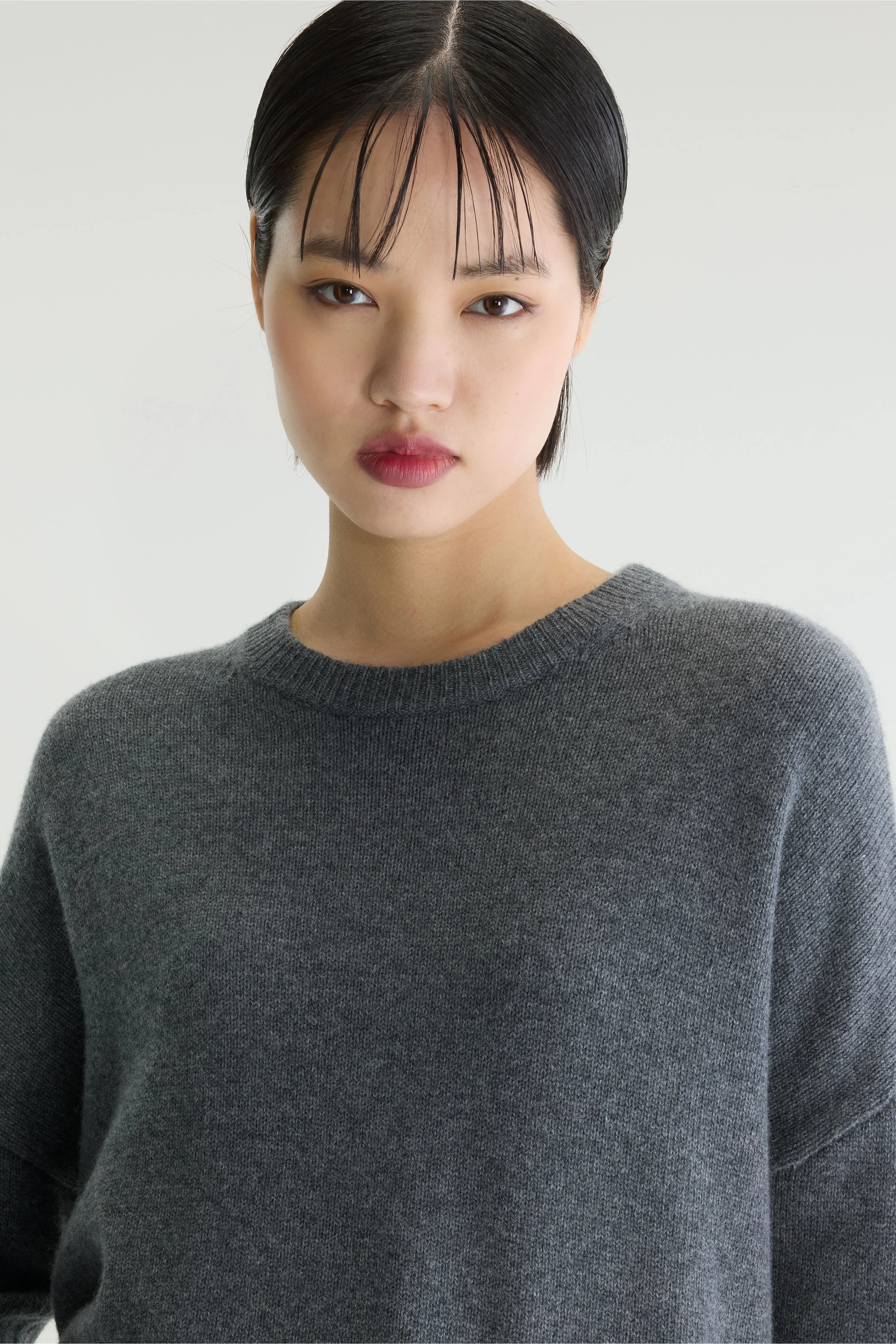 Syn crewneck cashmere sweater (262 / W / GREY MELANGE)