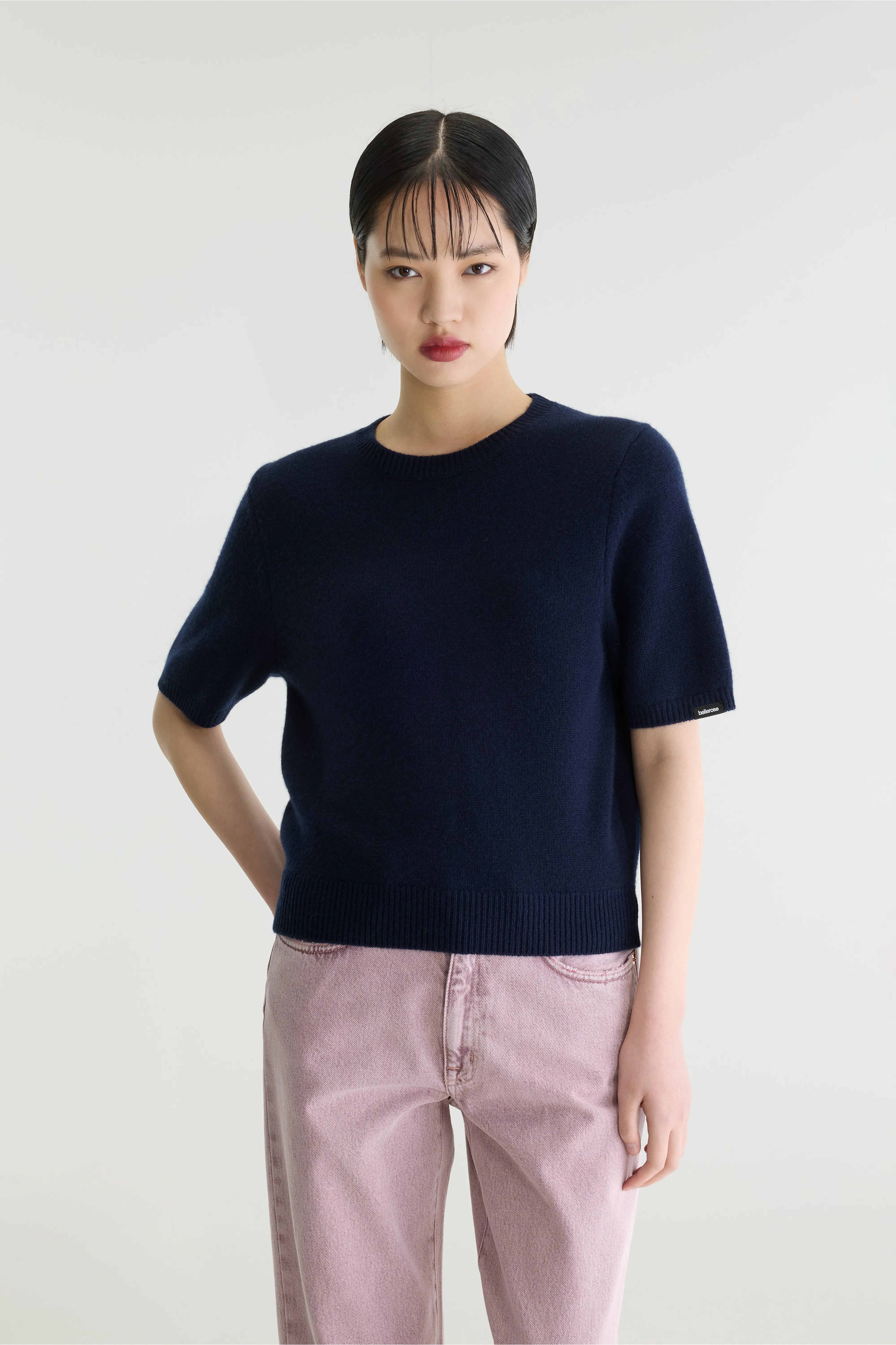 Synad Short-sleeve Cashmere Sweater - Navy For Women | Bellerose