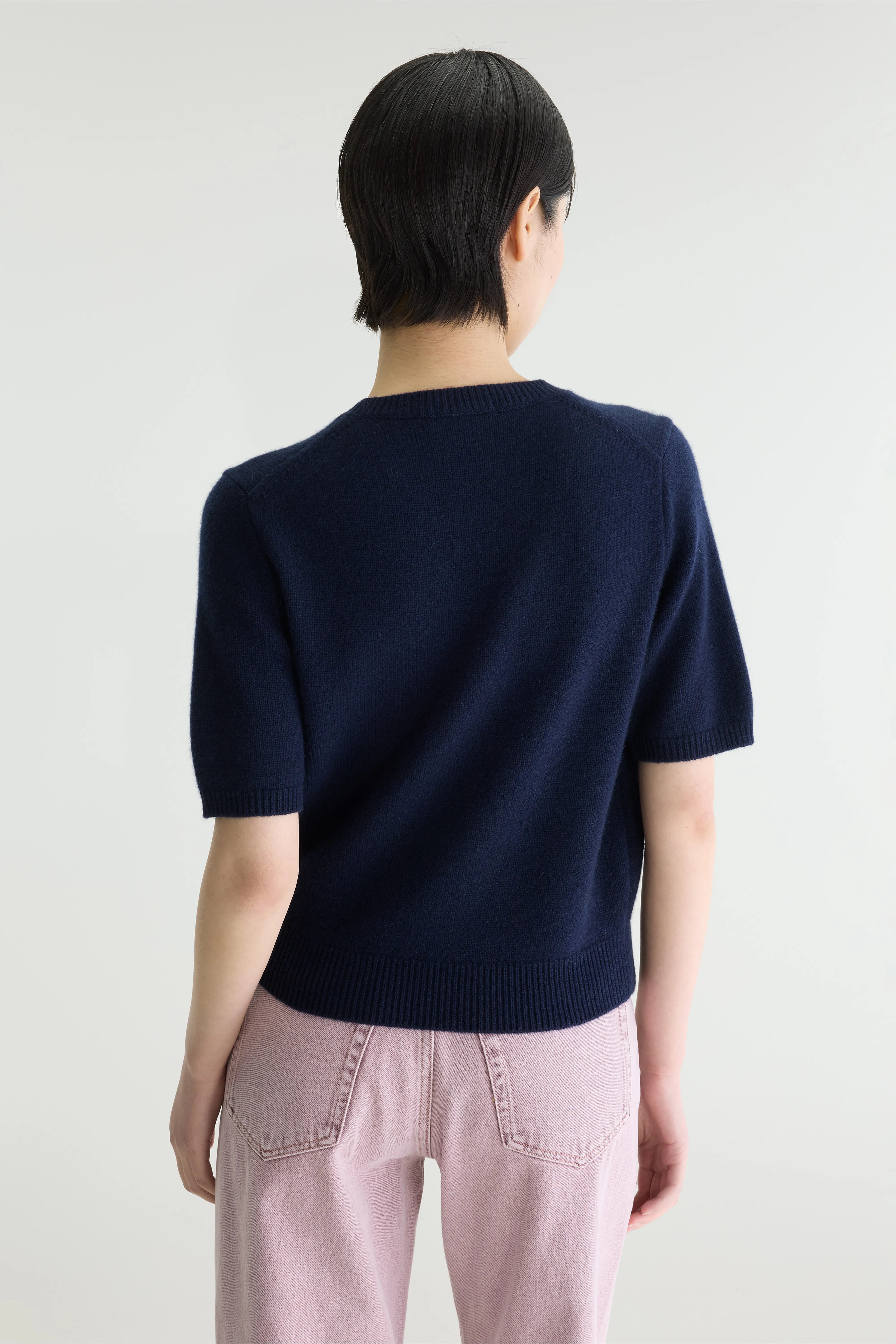 Pull à manches courtes en cachemire Synad (262 / W / NAVY)