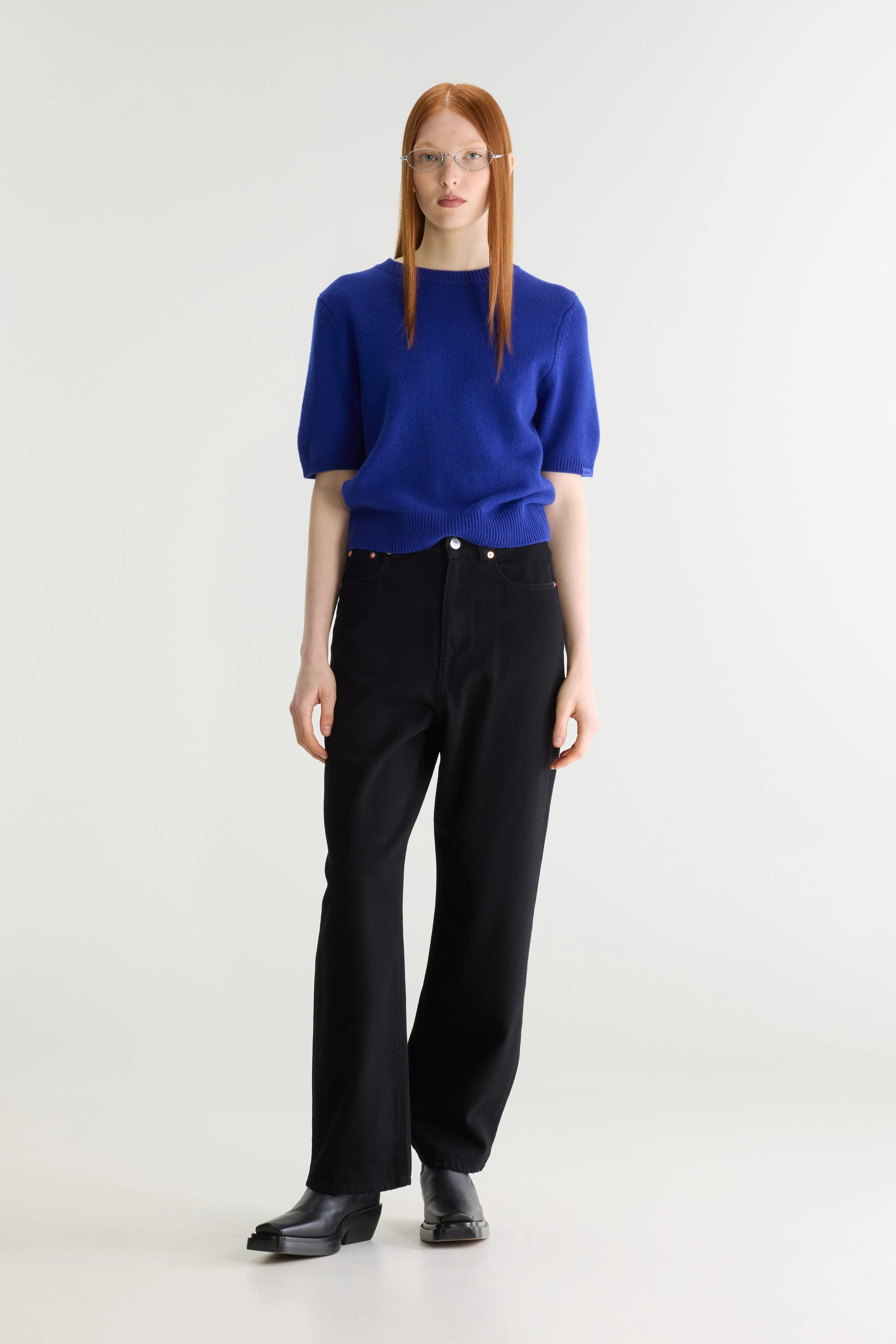 Synad Short-sleeve Cashmere Sweater - Blueworker For Women | Bellerose