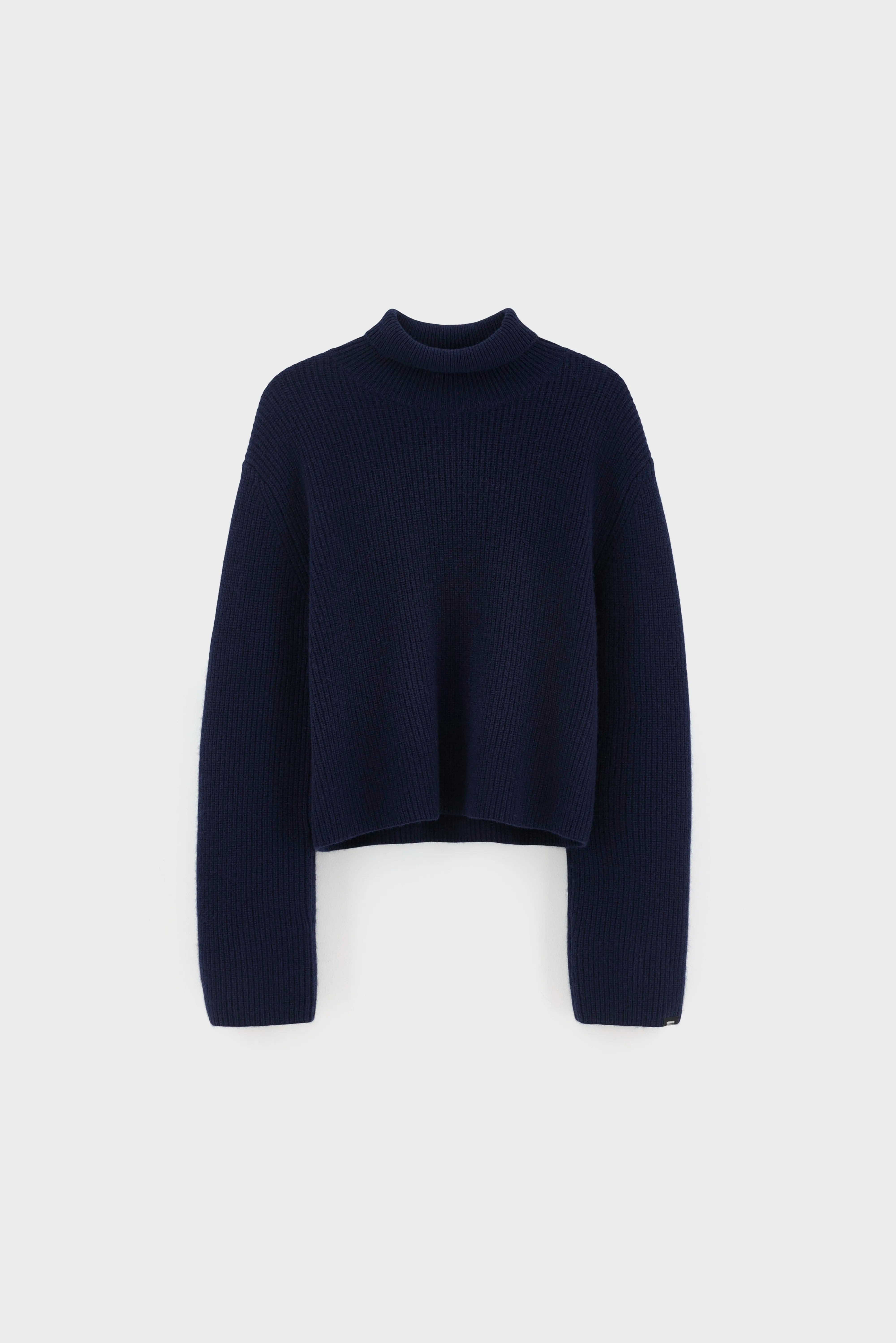 Synin Funnel Neck Cashmere Sweater - Navy For Women | Bellerose