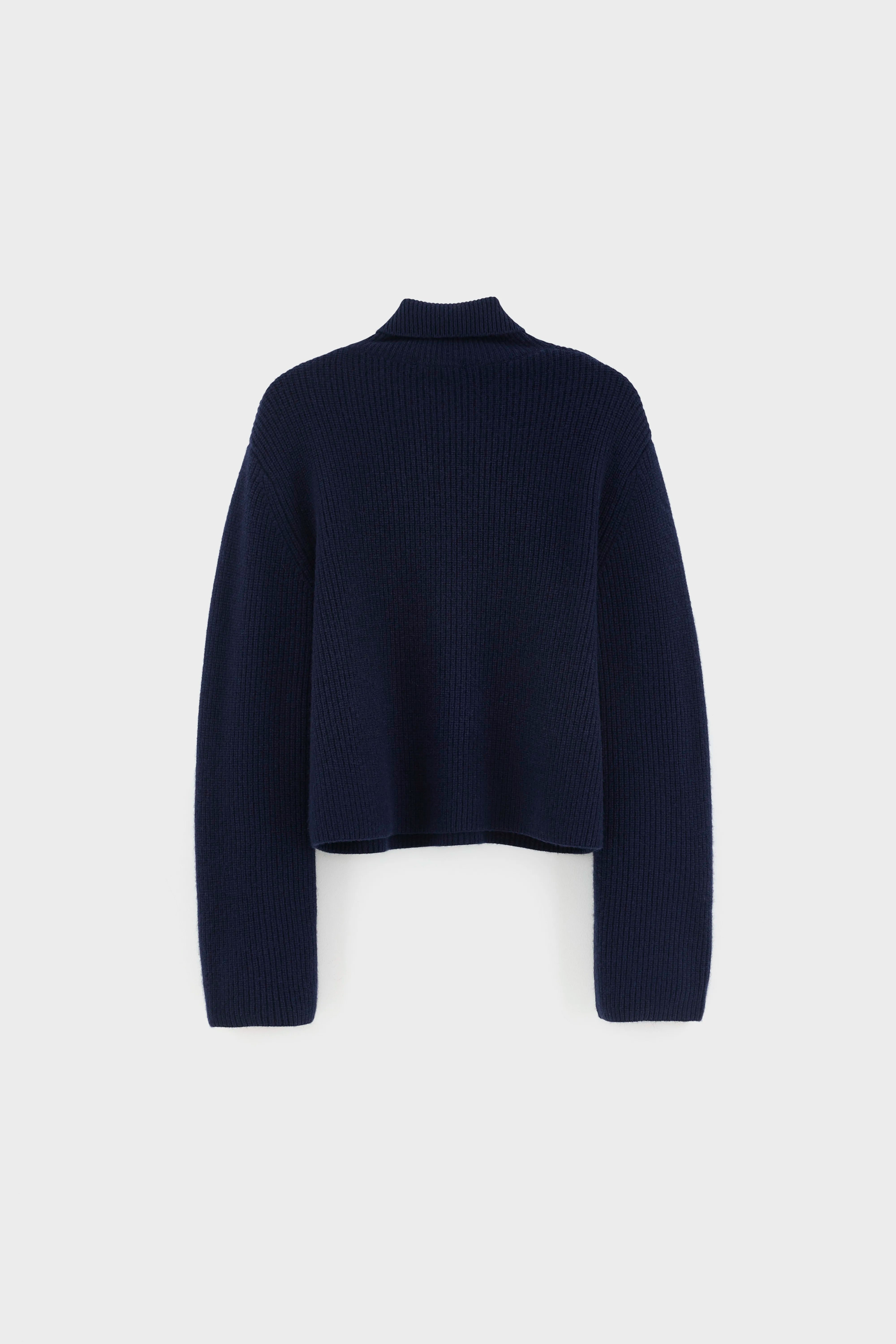 Synin Funnel Neck Cashmere Sweater - Navy For Women | Bellerose