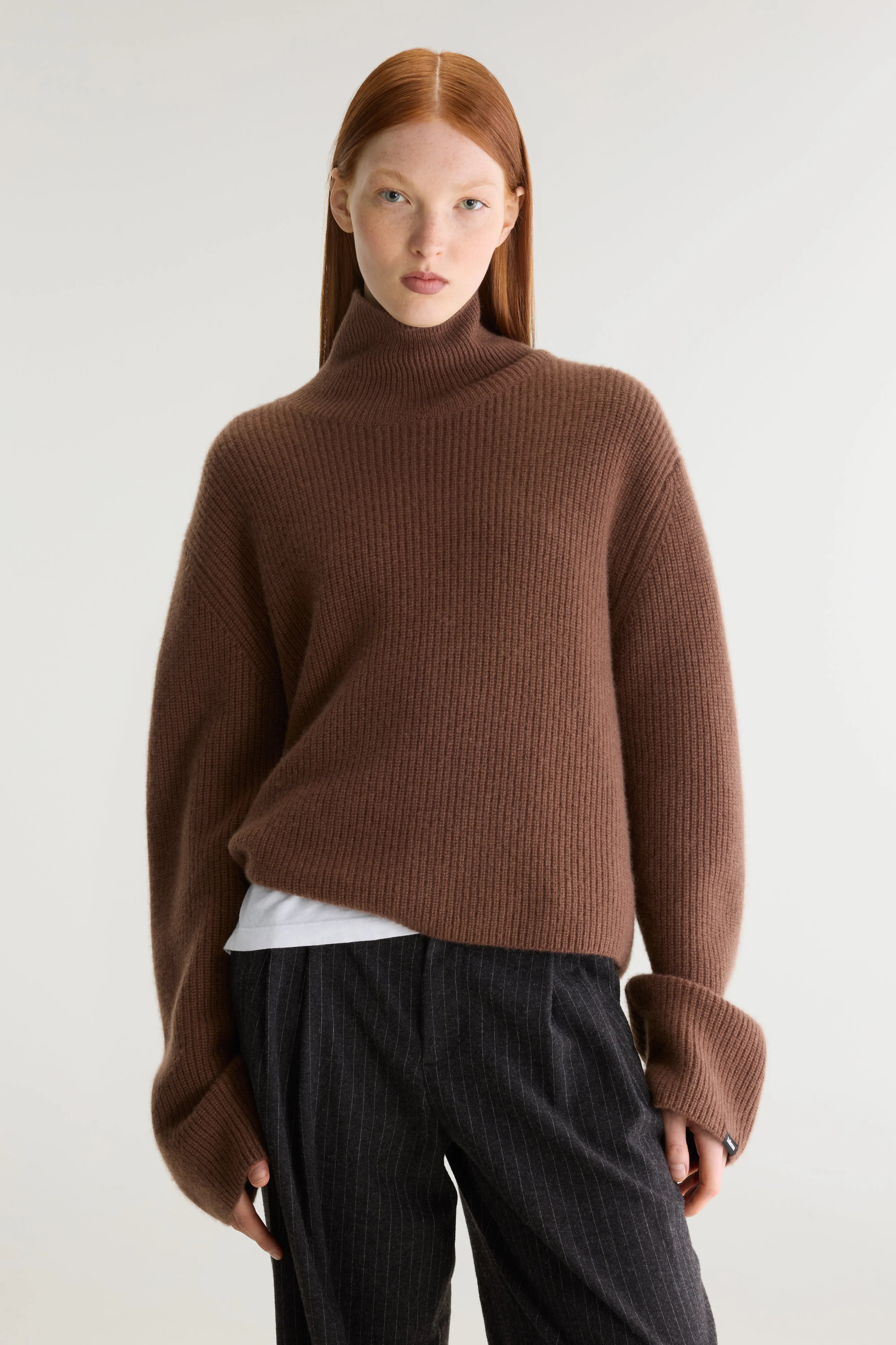 Synin Funnel Neck Cashmere Sweater - Tiramisu For Women | Bellerose